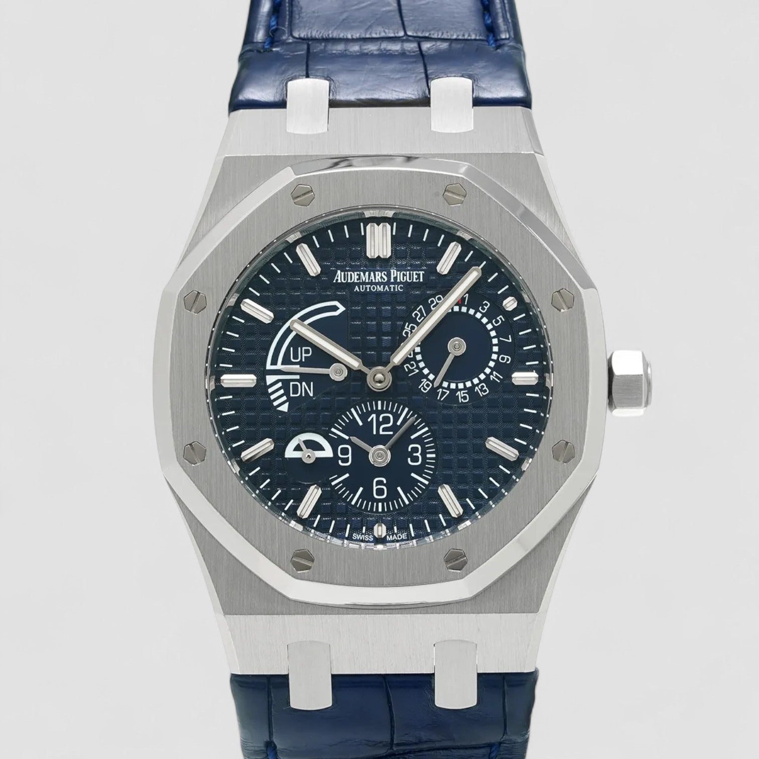 Royal Oak Dual Time SS / SS Blue Dial + Rubber Strap