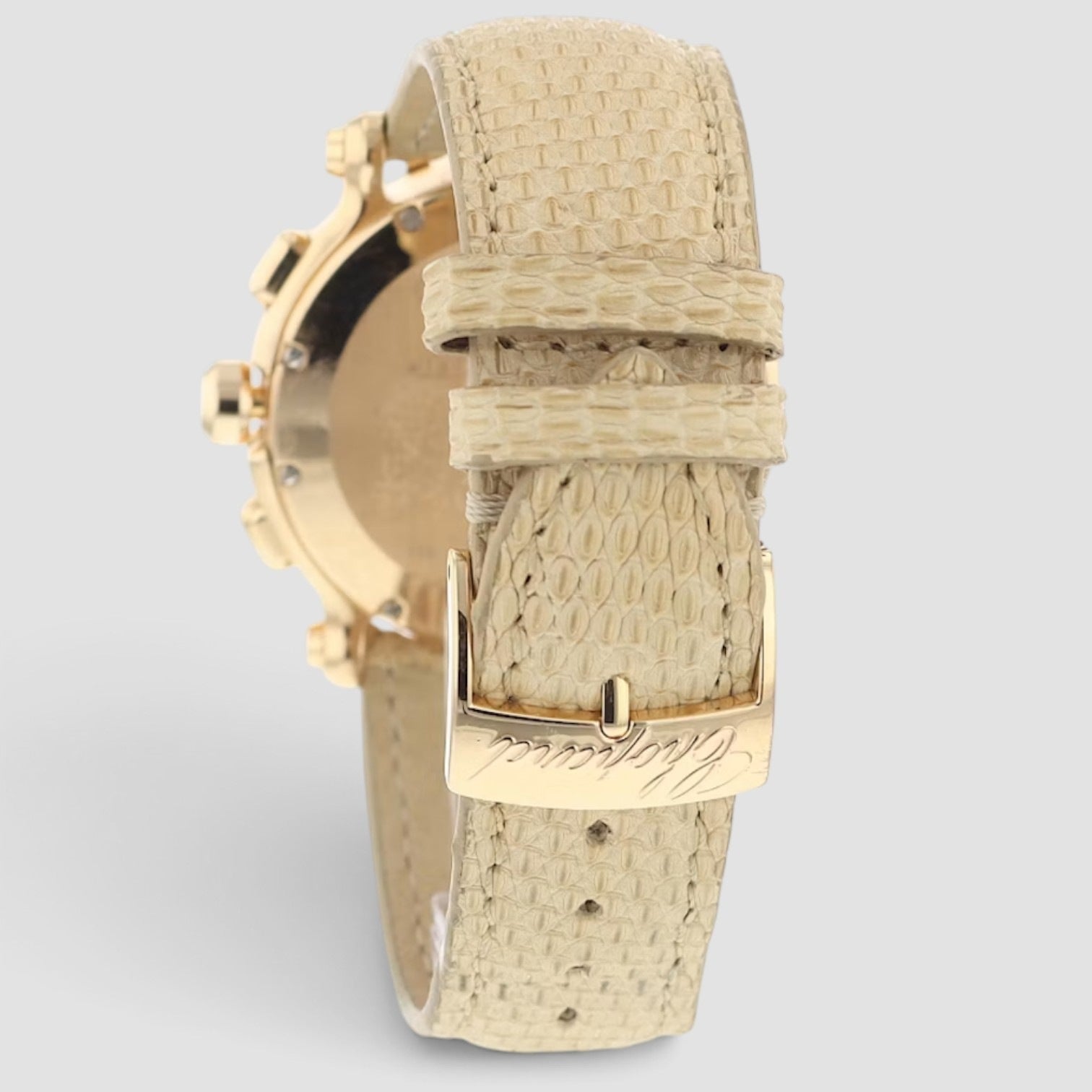 Happy Sport Chronograph 42mm Rose Gold White Dial
