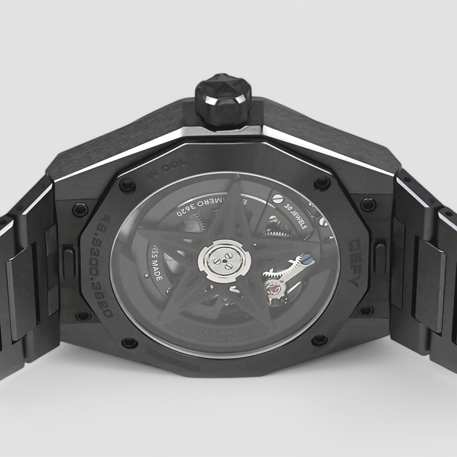 Defy Skyline Skeleton Automatic Black Ceramic Dial Men's Watch