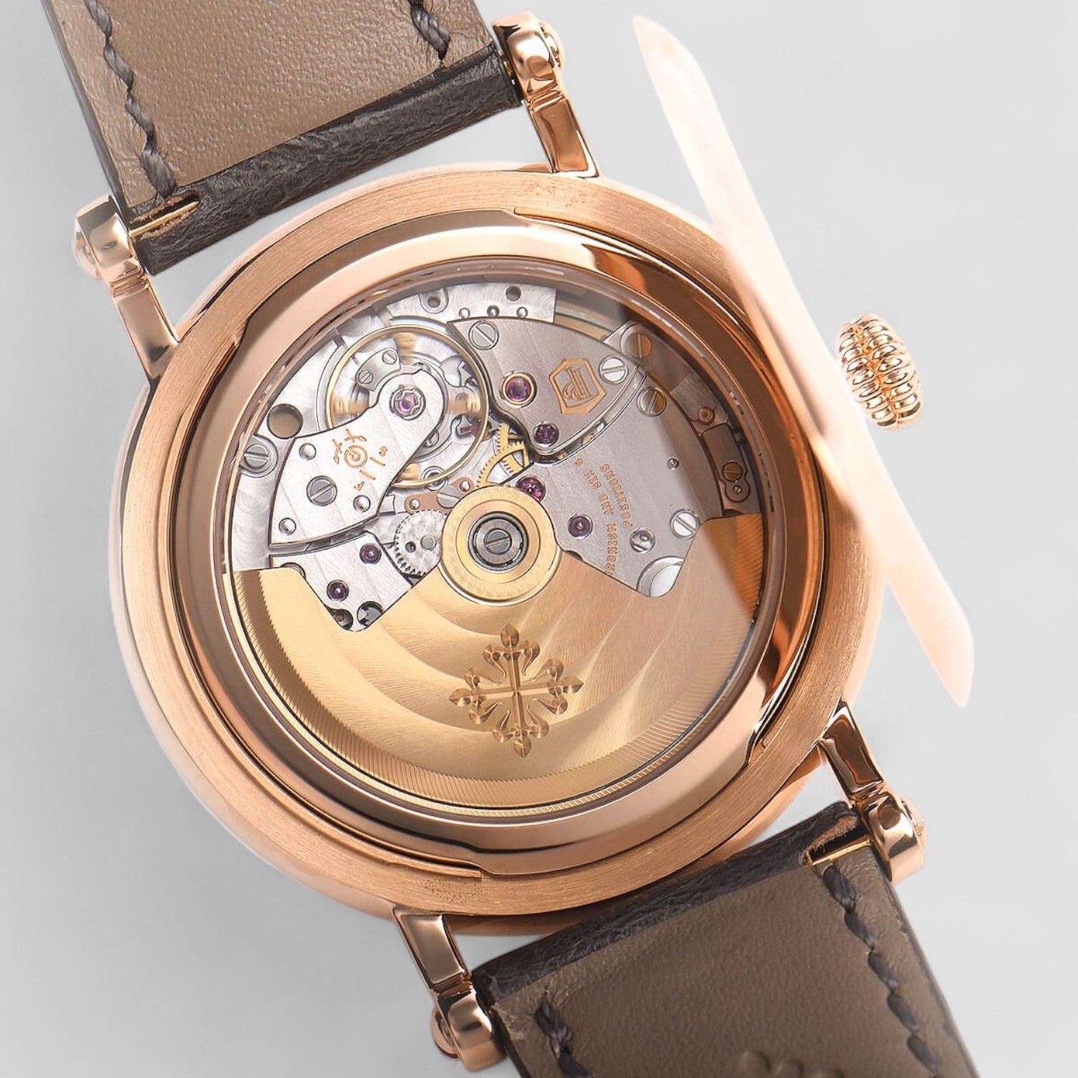 Calatrava 18k Rose Gold Silver Dial Mens Watch