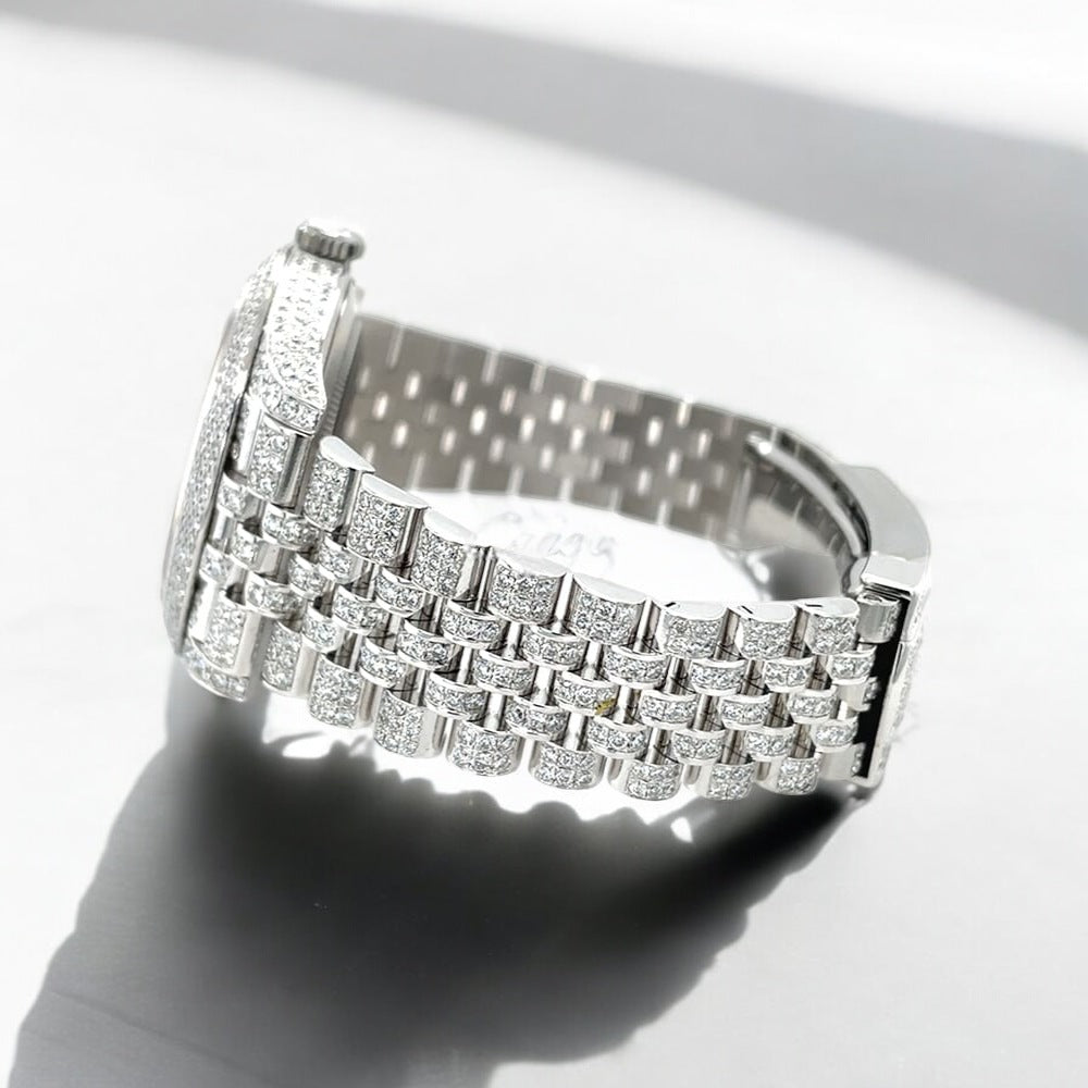 Datejust 41 – Jubilee – “Wimbledon” Dial – Custom Diamond-Set (Pavé Bezel) - Iced Out