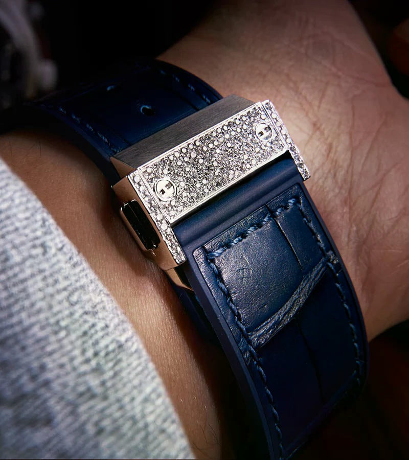 Classic Fusion 45 mm – Blue Titanium – Custom Diamond-Set Iced out