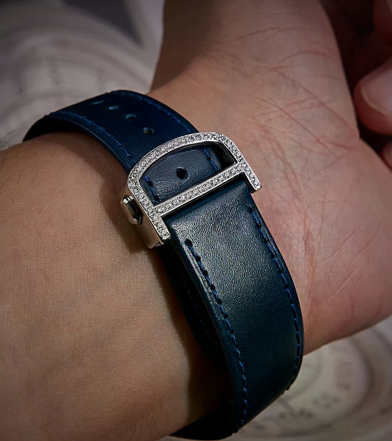 Santos De Cartier Iced Out Diamond – Roman Blue Dial