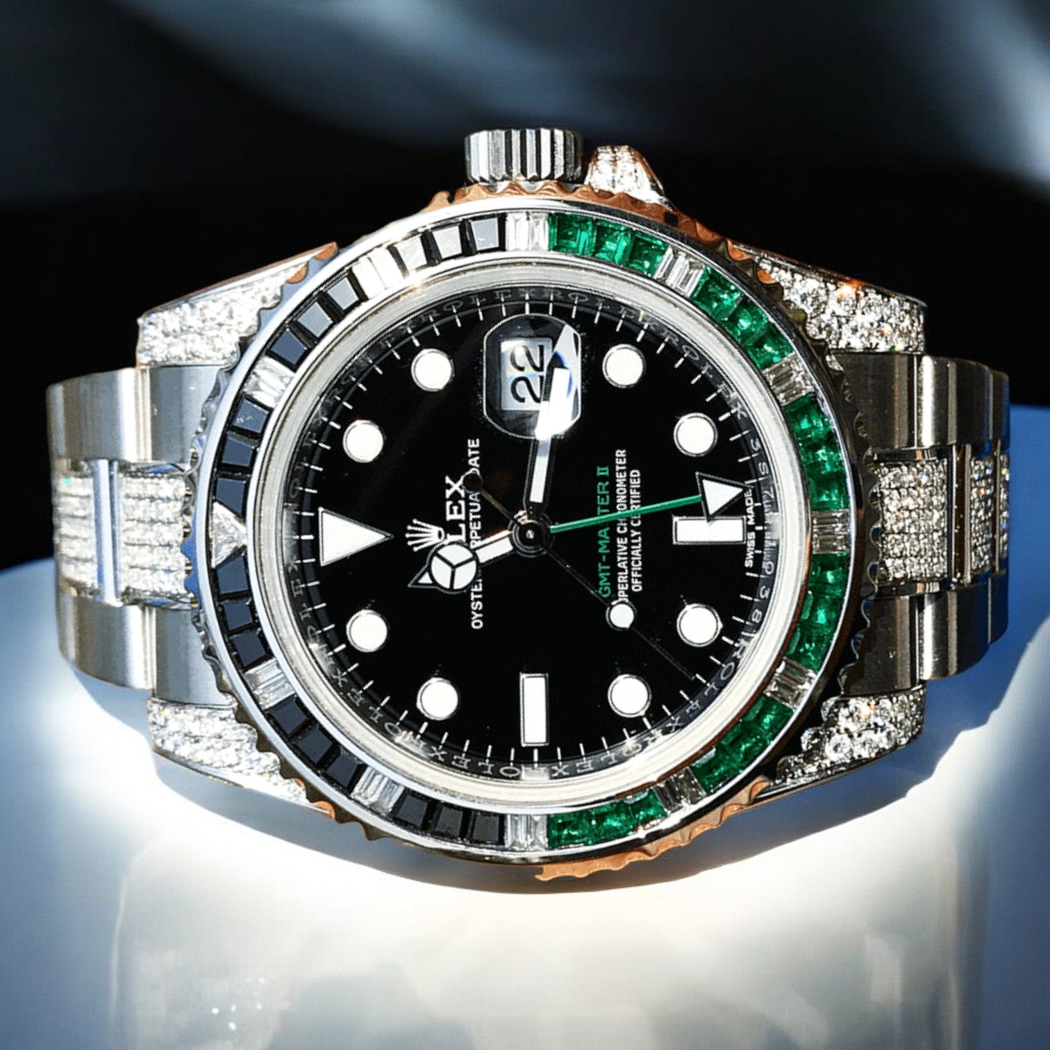 GMT-Master II – 40 mm – Oyster – Custom Diamond-Set - Iced Out