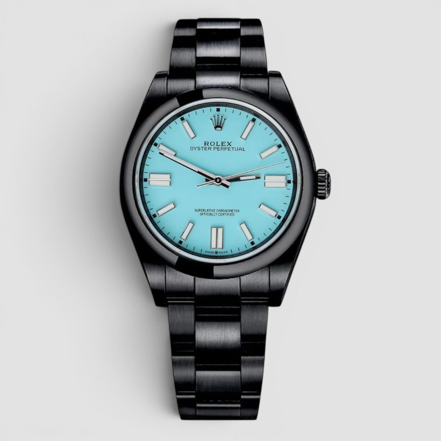 Oyster Perpetual 39 custom Tiffany 39mm Blackout
