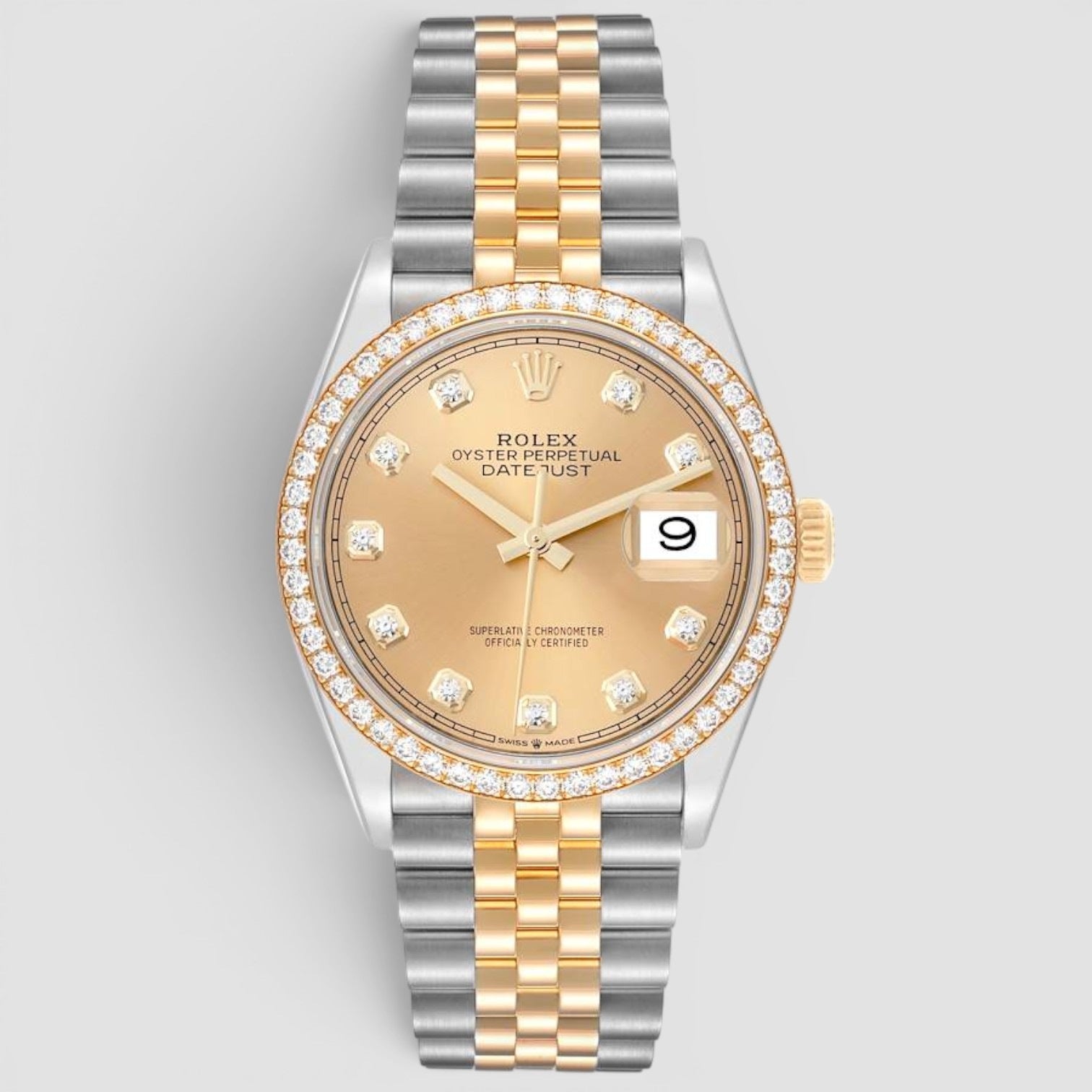Datejust 36mm Champagne Diamond Dial Two-Tone Jubilee