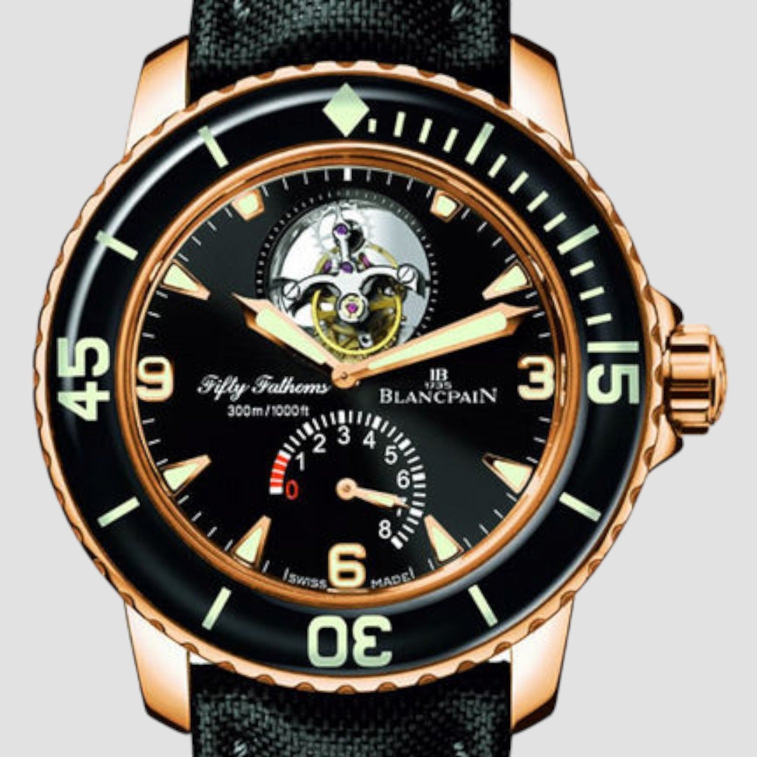 Fifty Fathoms 8-Day Tourbillon 18K Rose Gold / Kevlar