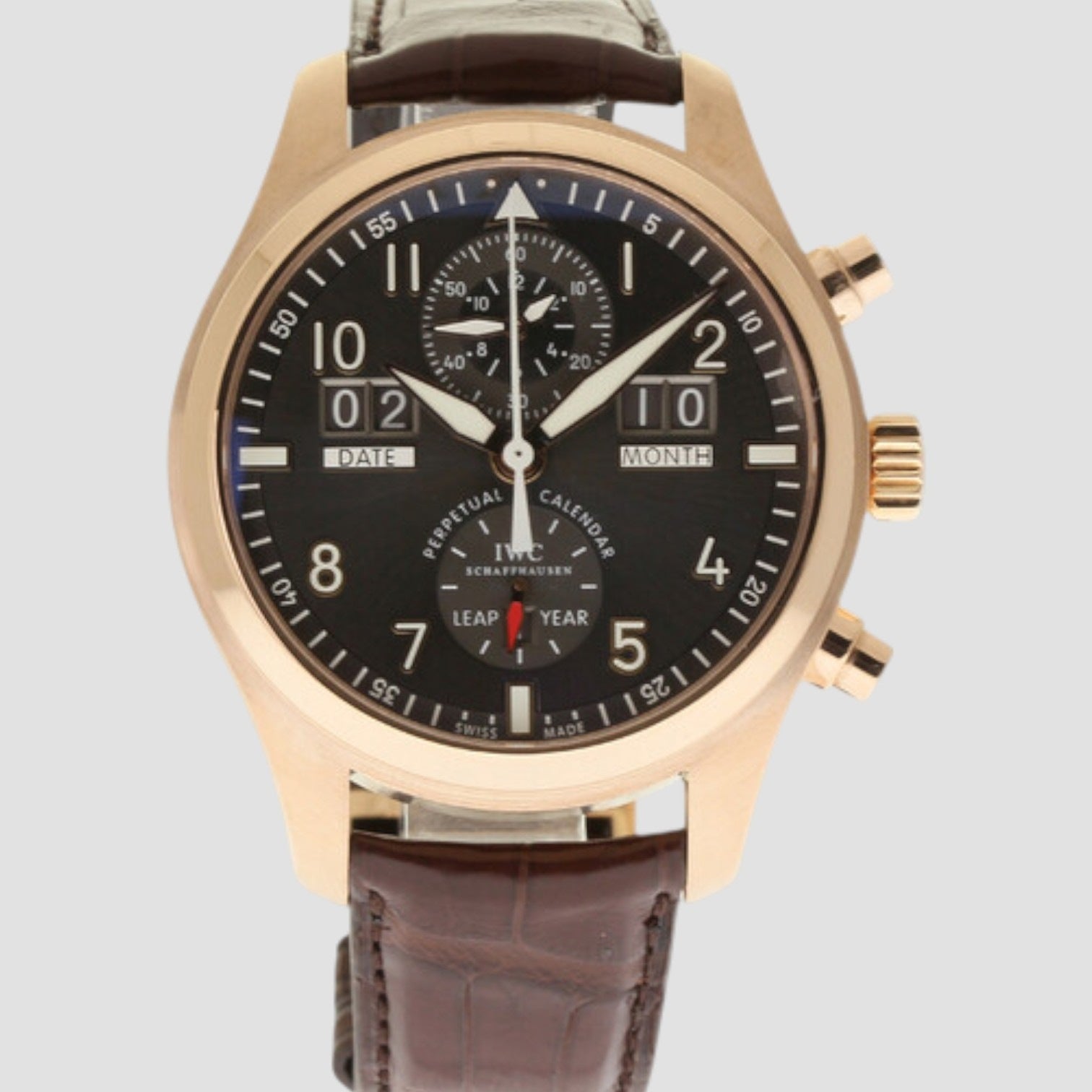 Spitfire Perpetual Calendar Chronograph 18K RG Gray Dial