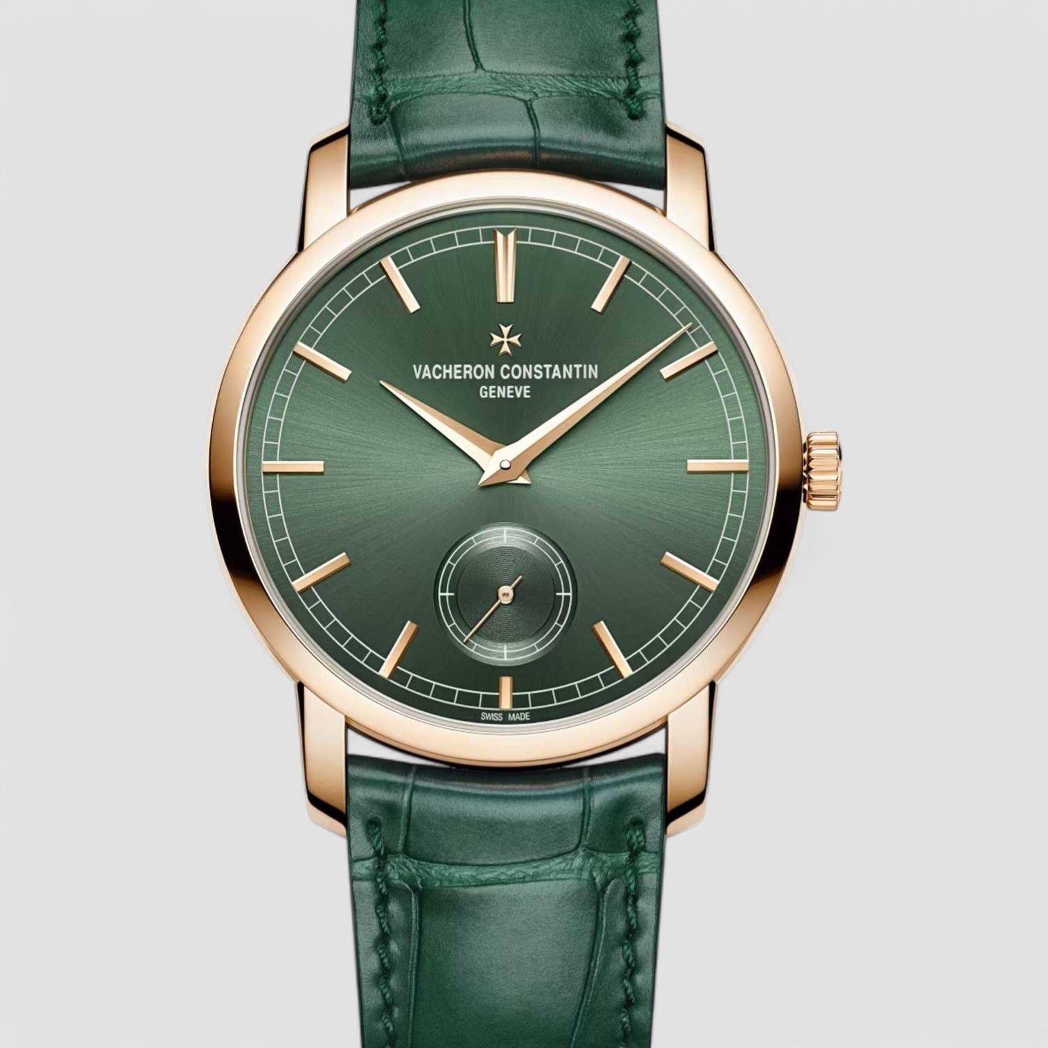 Patrimony Traditionnelle Manual Wind 18K Rose Gold GREEN DIAL