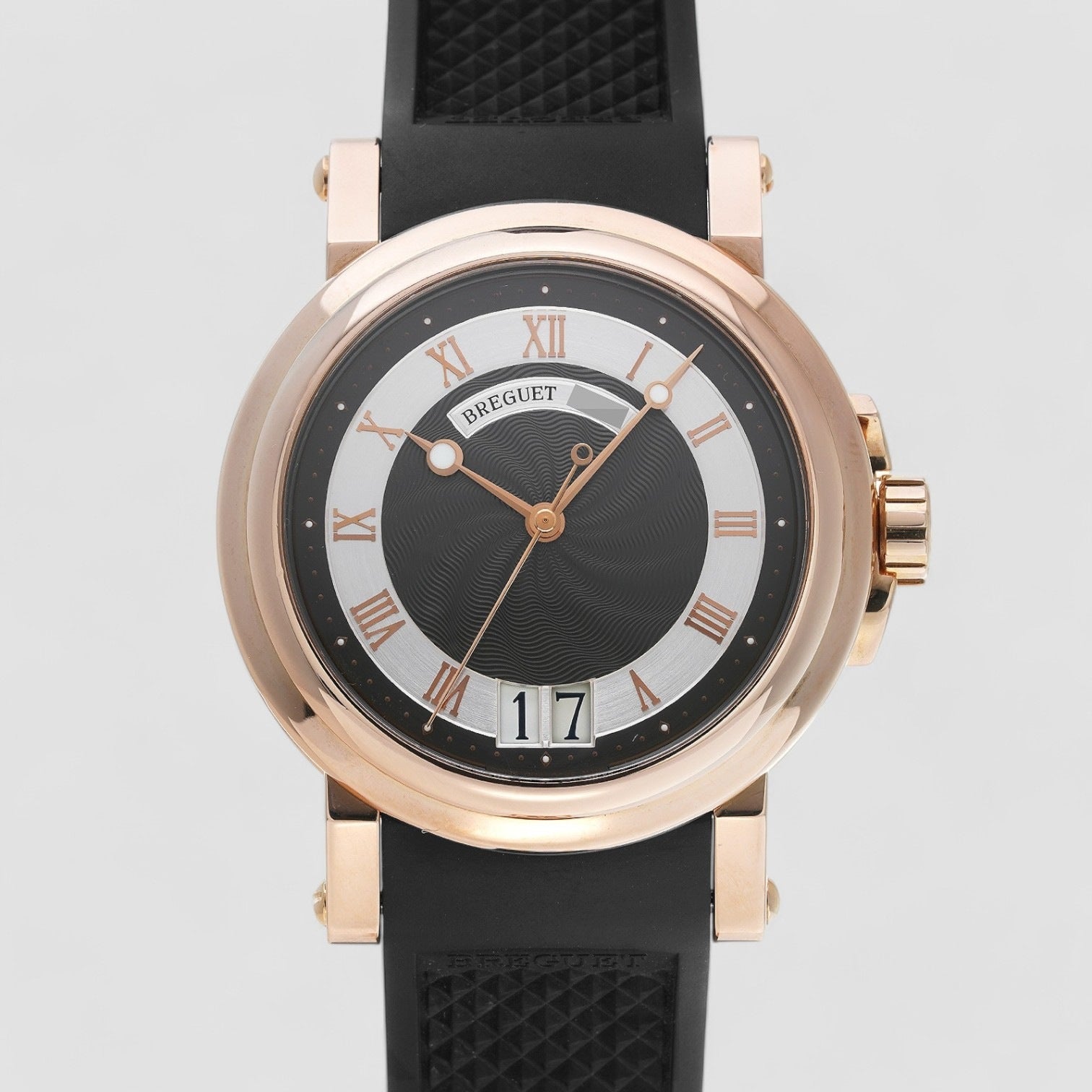 Marine Automatic Big Date 18K Rose Gold / Rubber