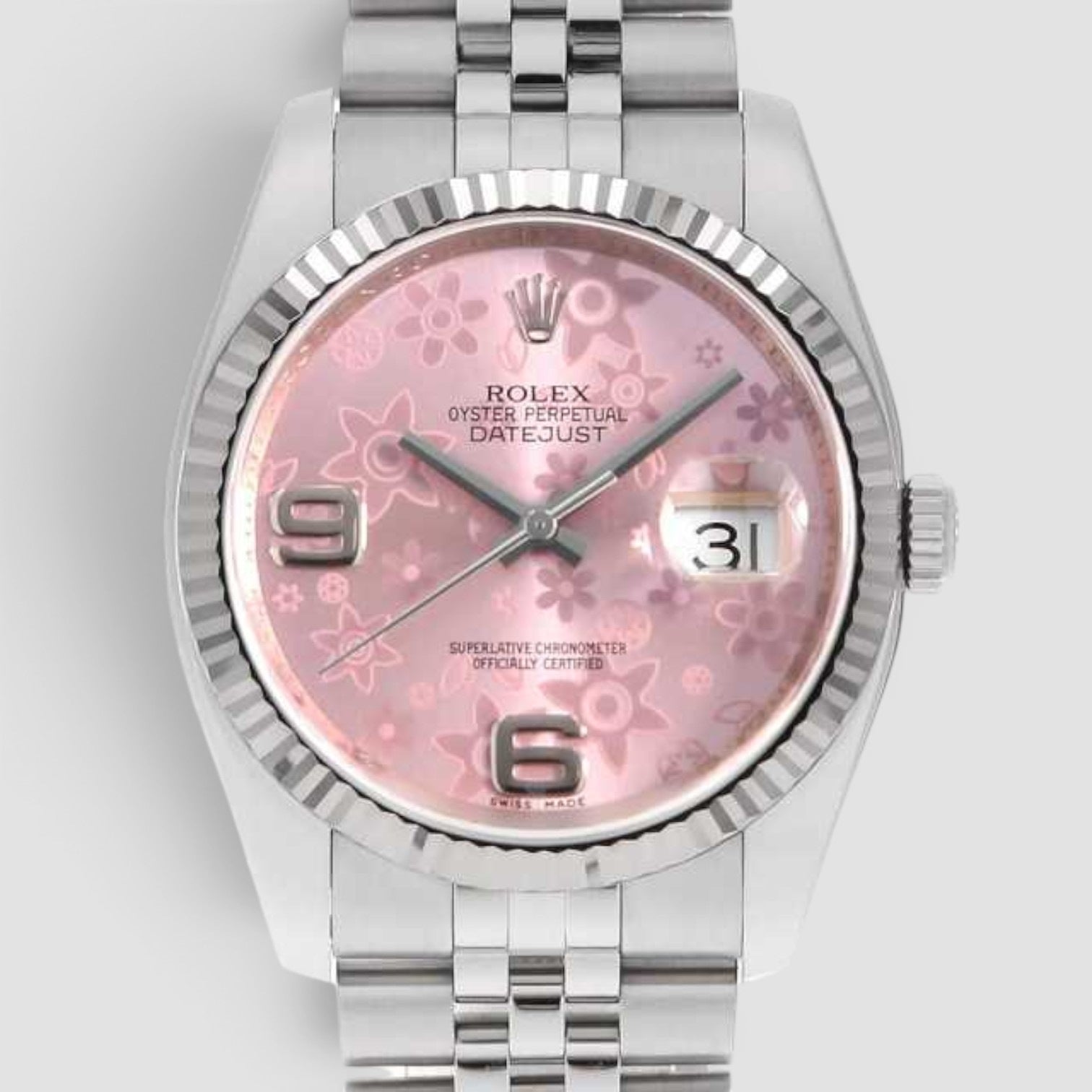 Rolex Datejust 36 Pink Floral on Jubilee Bracelet 116234
