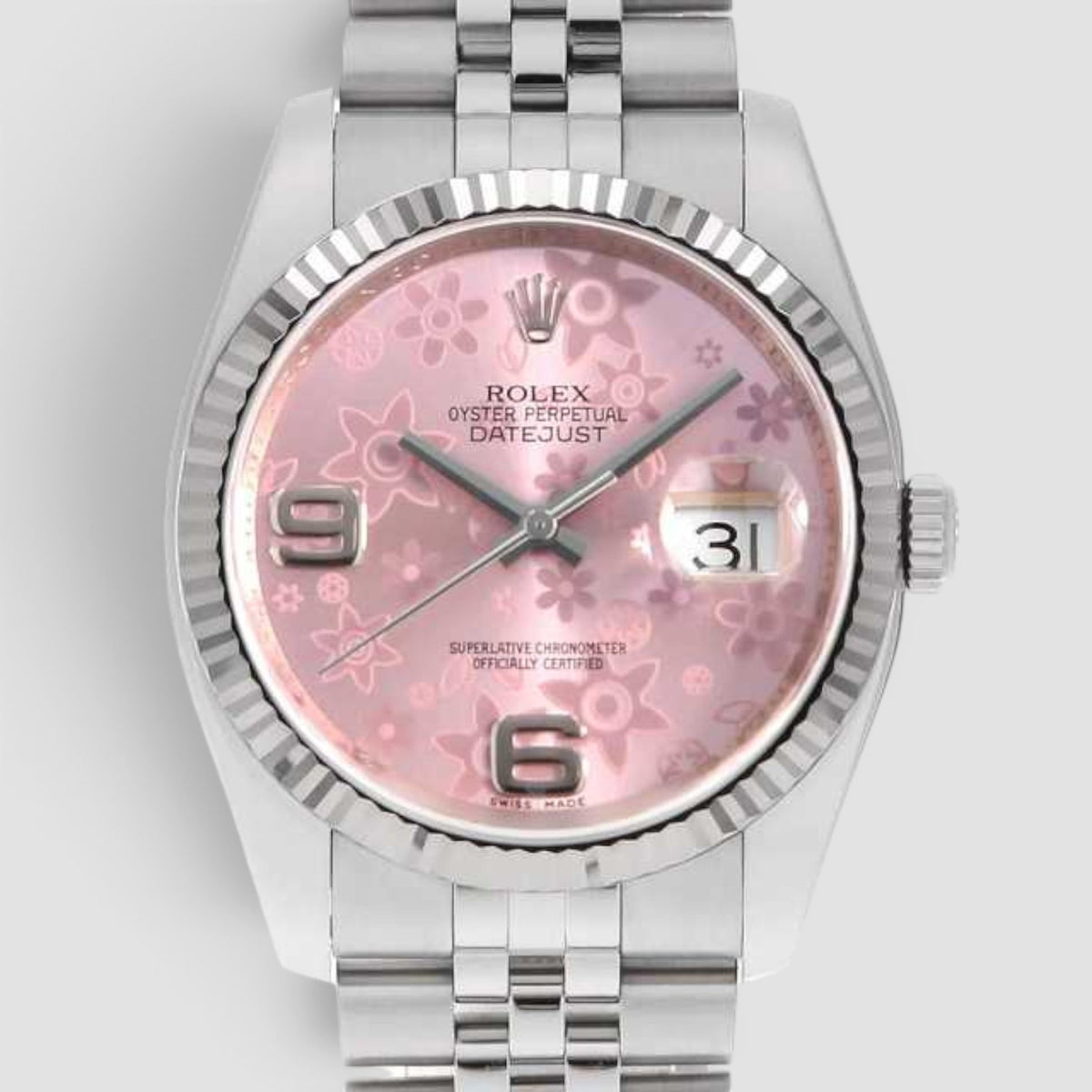 Rolex Datejust 36 Pink Floral on Jubilee Bracelet 116234