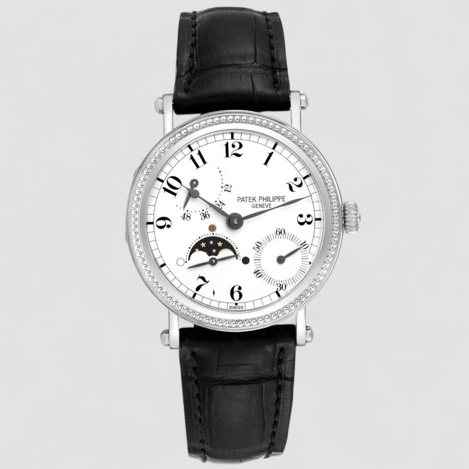 Moonphase Power Reserve White Gold Hobnail Bezel