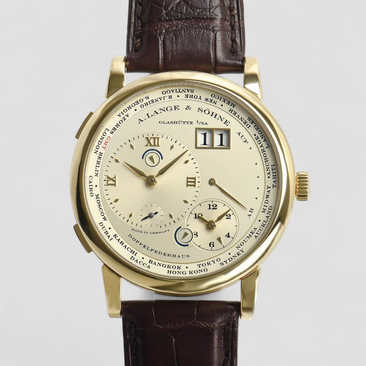 Lange 1 TimeZone 18K Yellow Gold
