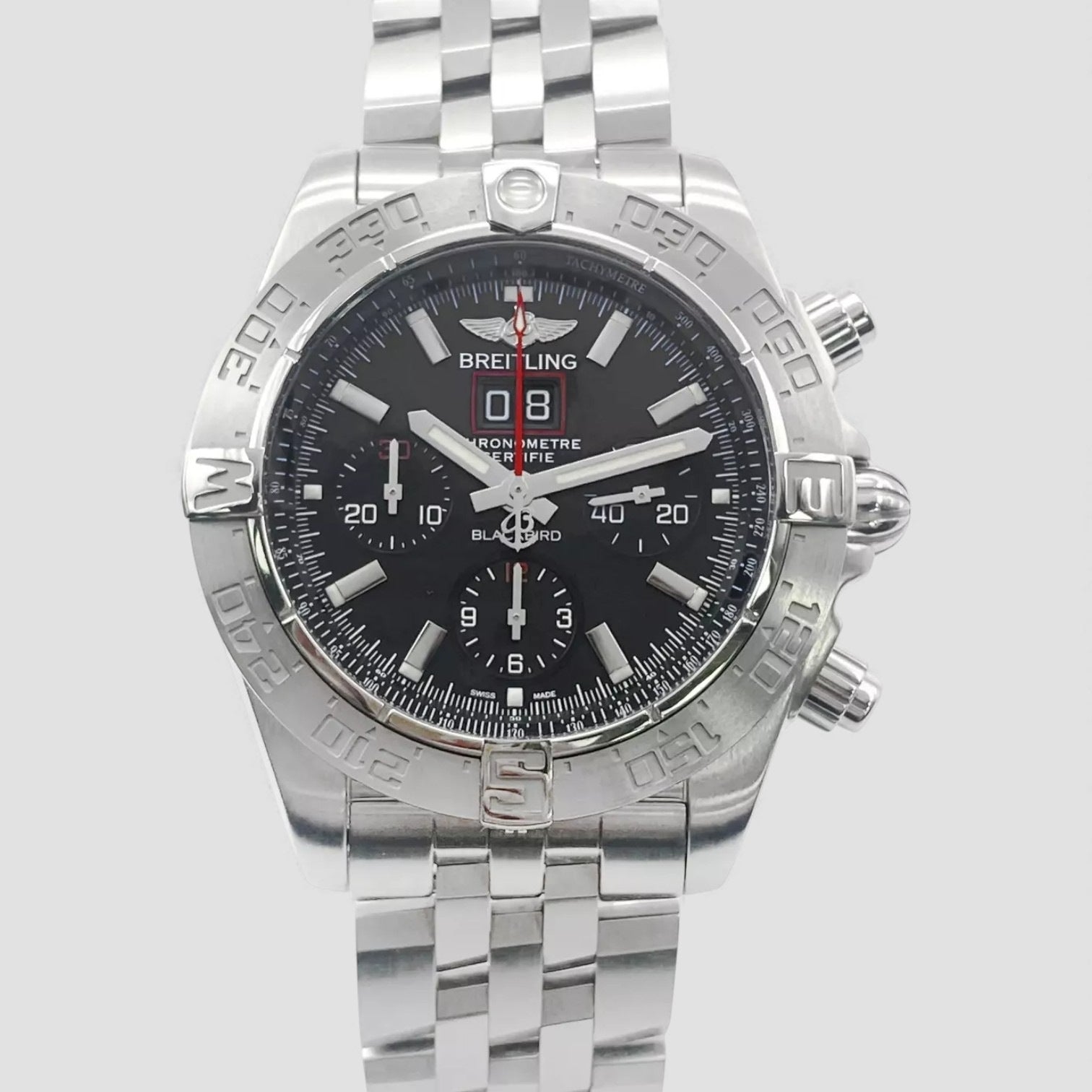 Chronomat Blackbird Steel Black Dial Automatic Watch