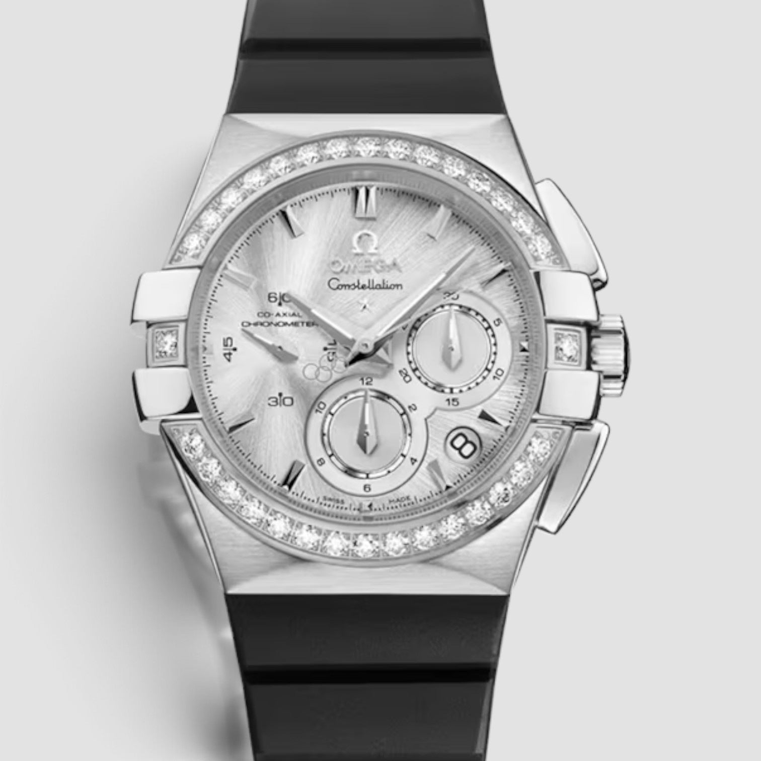 Constellation Double Eagle Chronograph 35mm White Gold Diamond Bezel