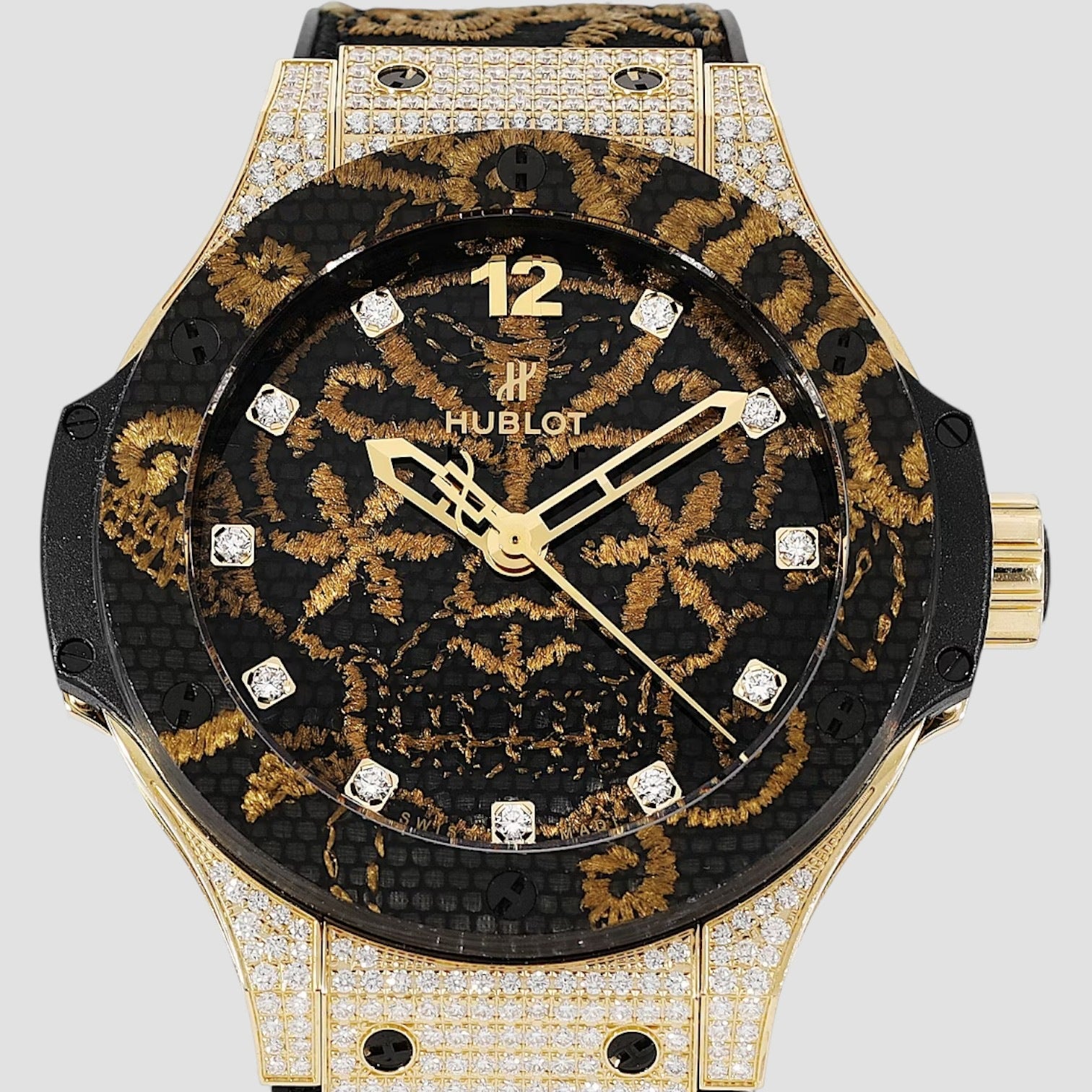 Big Bang Broderie Yellow Gold and Diamond Ladies' Watch