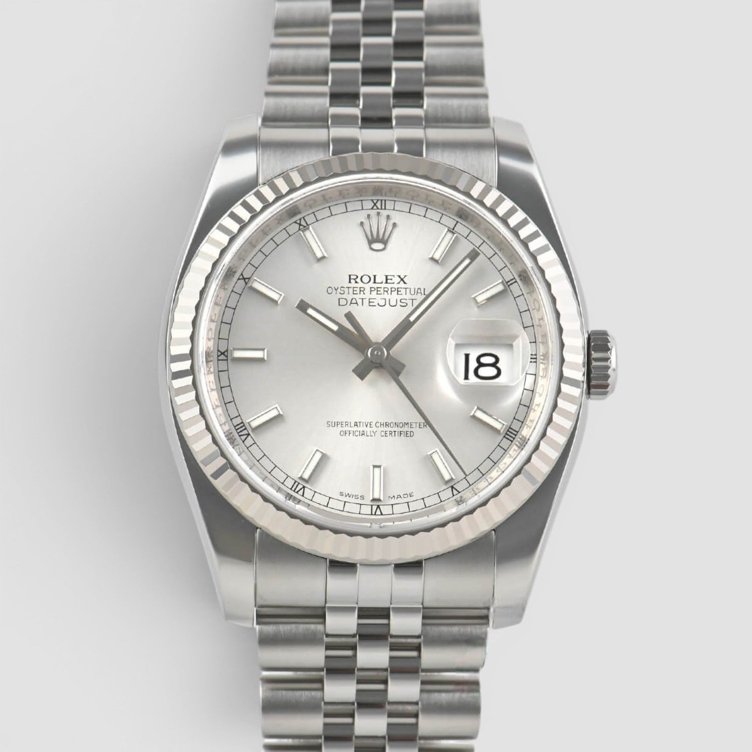 Datejust 36 Roulette Wheel Silver index Dial jubilee