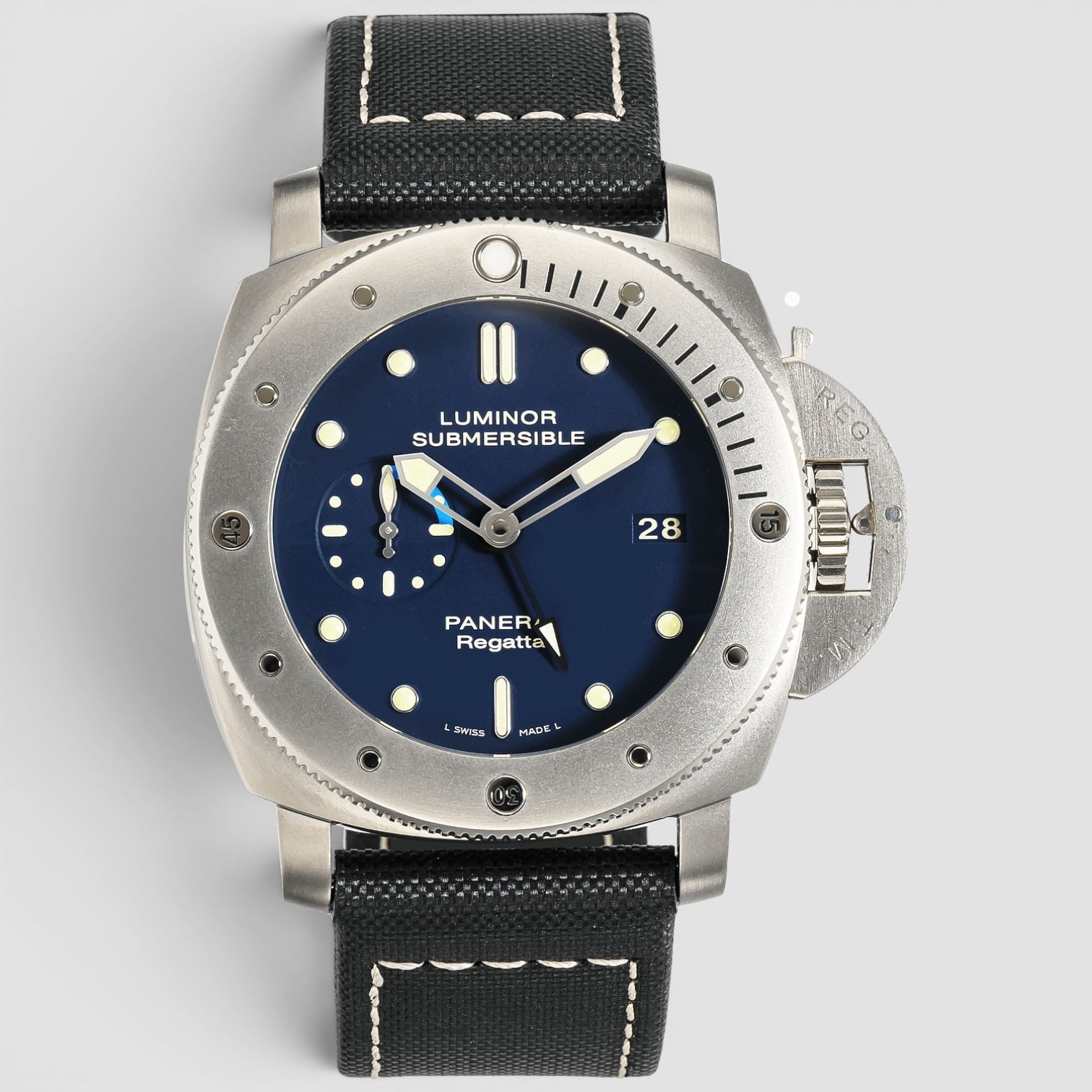 Panerai Luminor Submersible 1950 Regatta 47mm Titanium Blue Dial