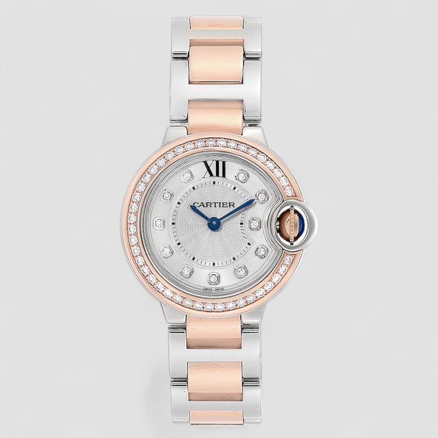 Ballon Bleu Steel Rose Gold Diamond Ladies Watch