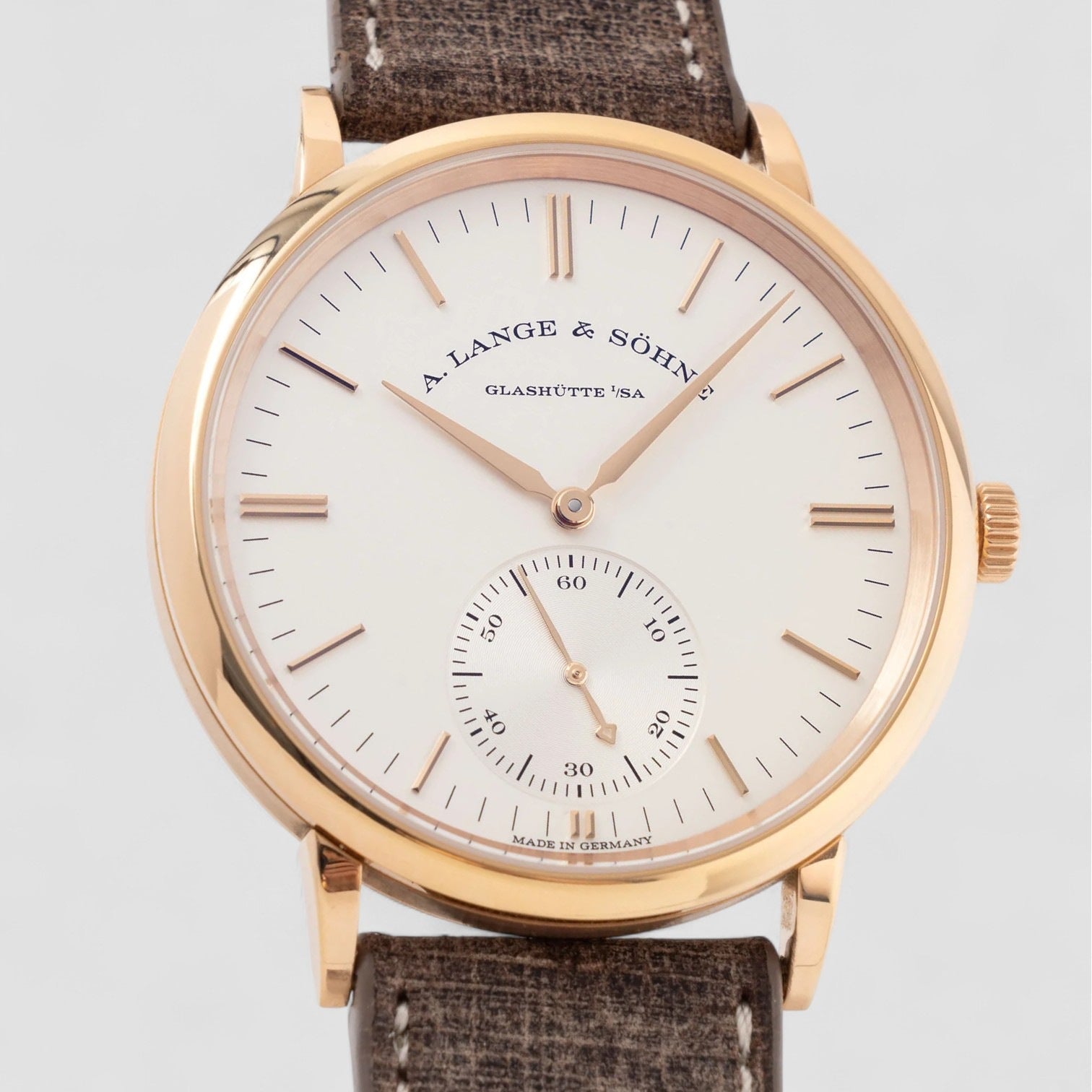 Saxonia 18kt Pink Gold Automatic Silver Dial Men's Watch