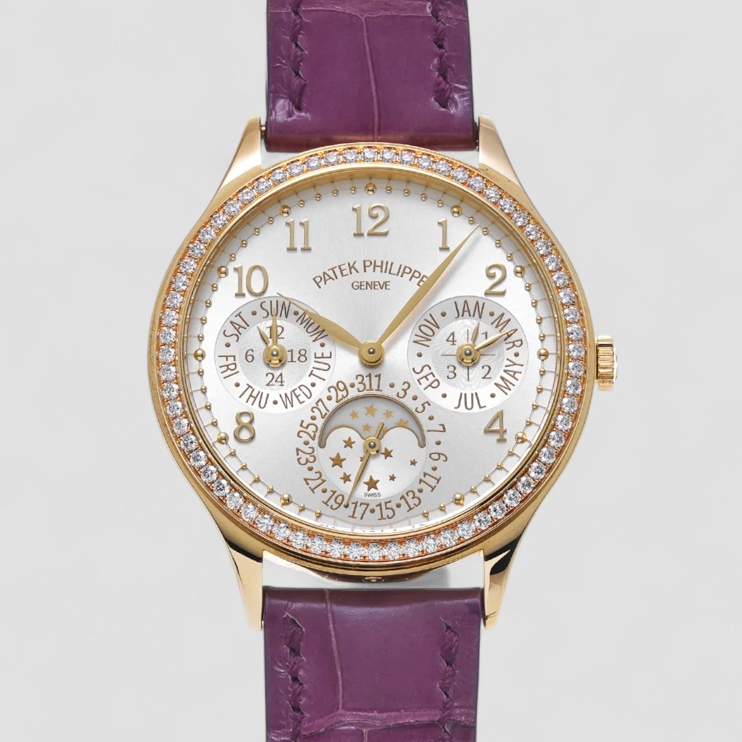Grand Complications White Opaline Dial Automatic Ladies Perpetual Calendar Watch