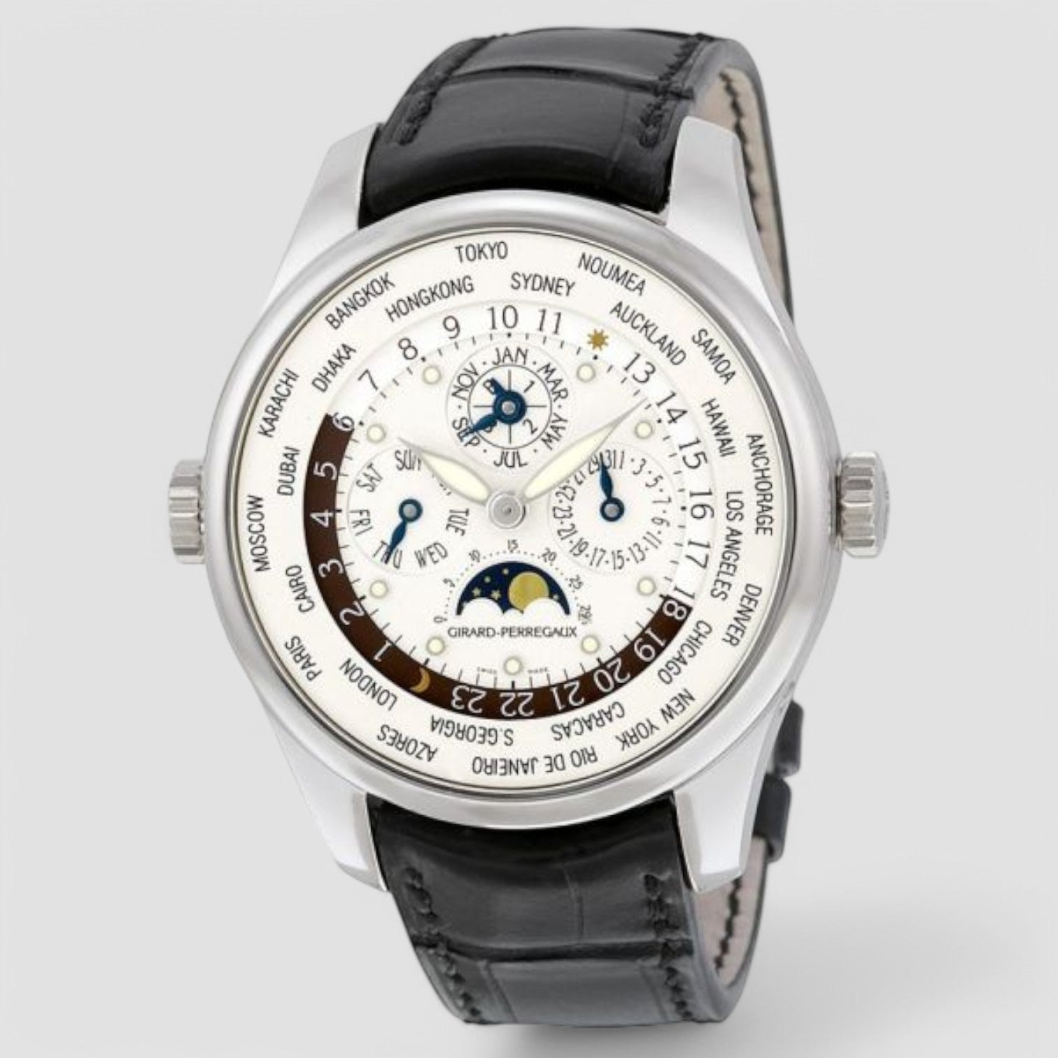 WW.TC Perpetual Calendar White Dial Men's Watch
