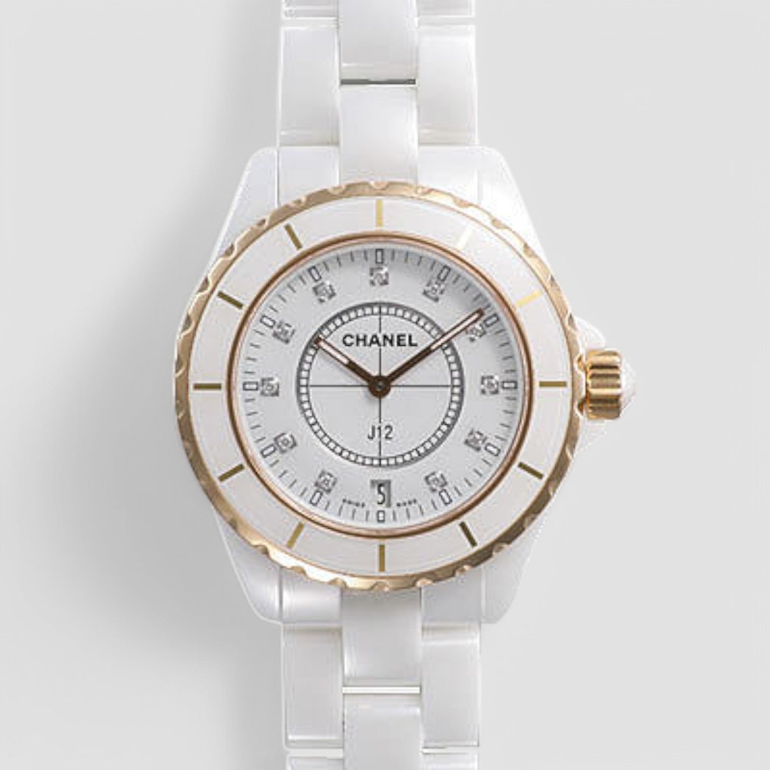 J12 Diamond White Dial Unisex Watch