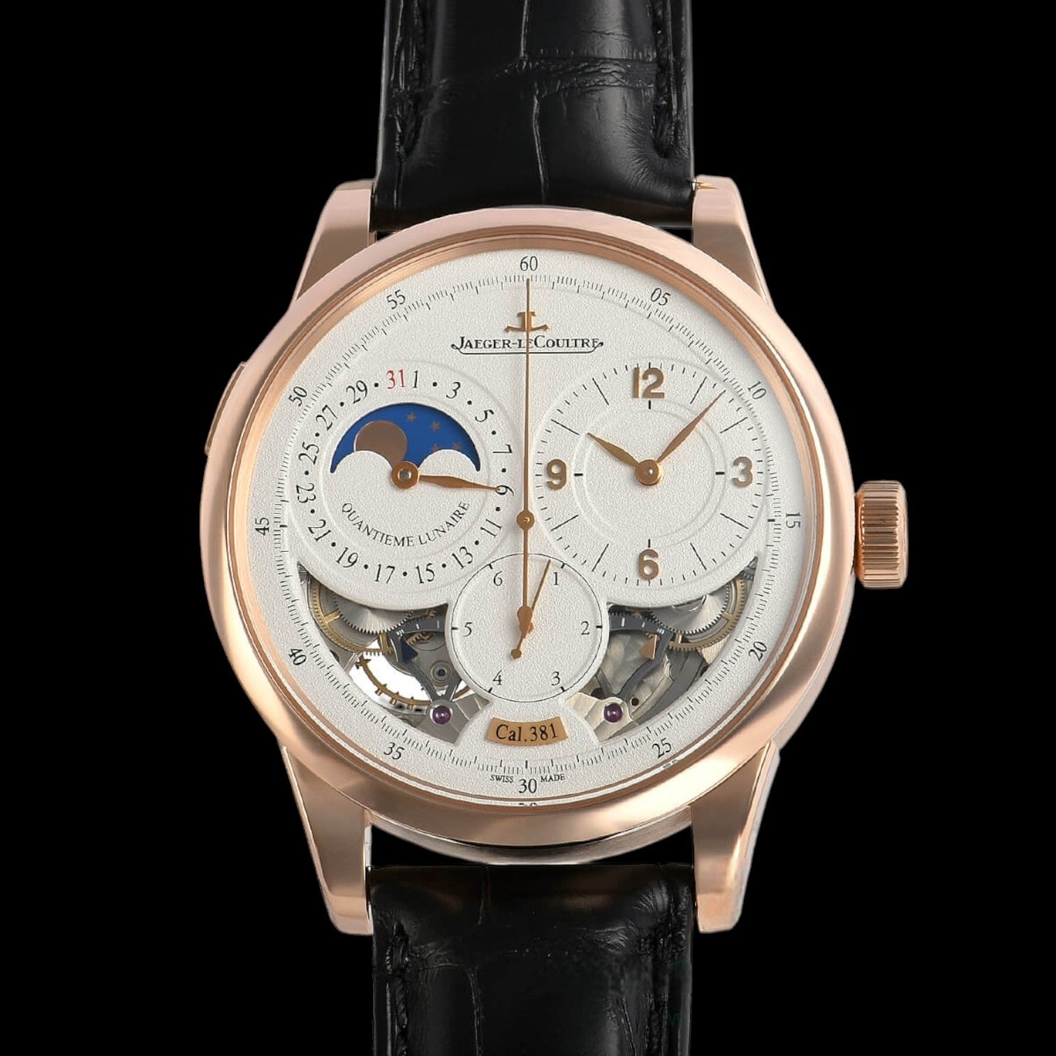 Duometre Quantieme Lunaire 18ktPink Gold Men's Watch