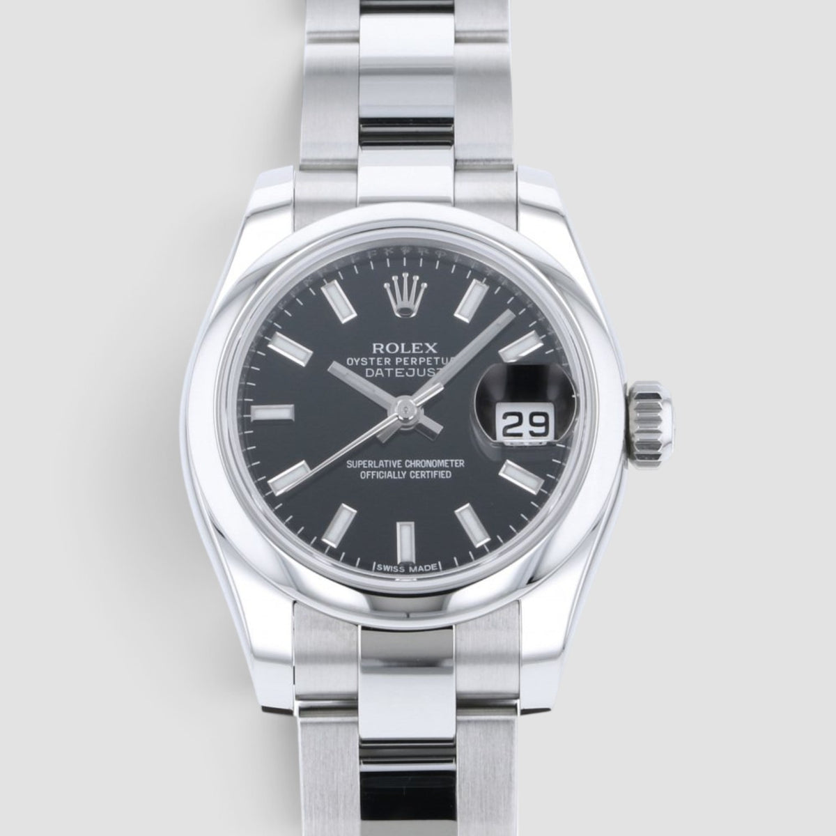 Lady-Datejust 26 Black Index Dial Oyster