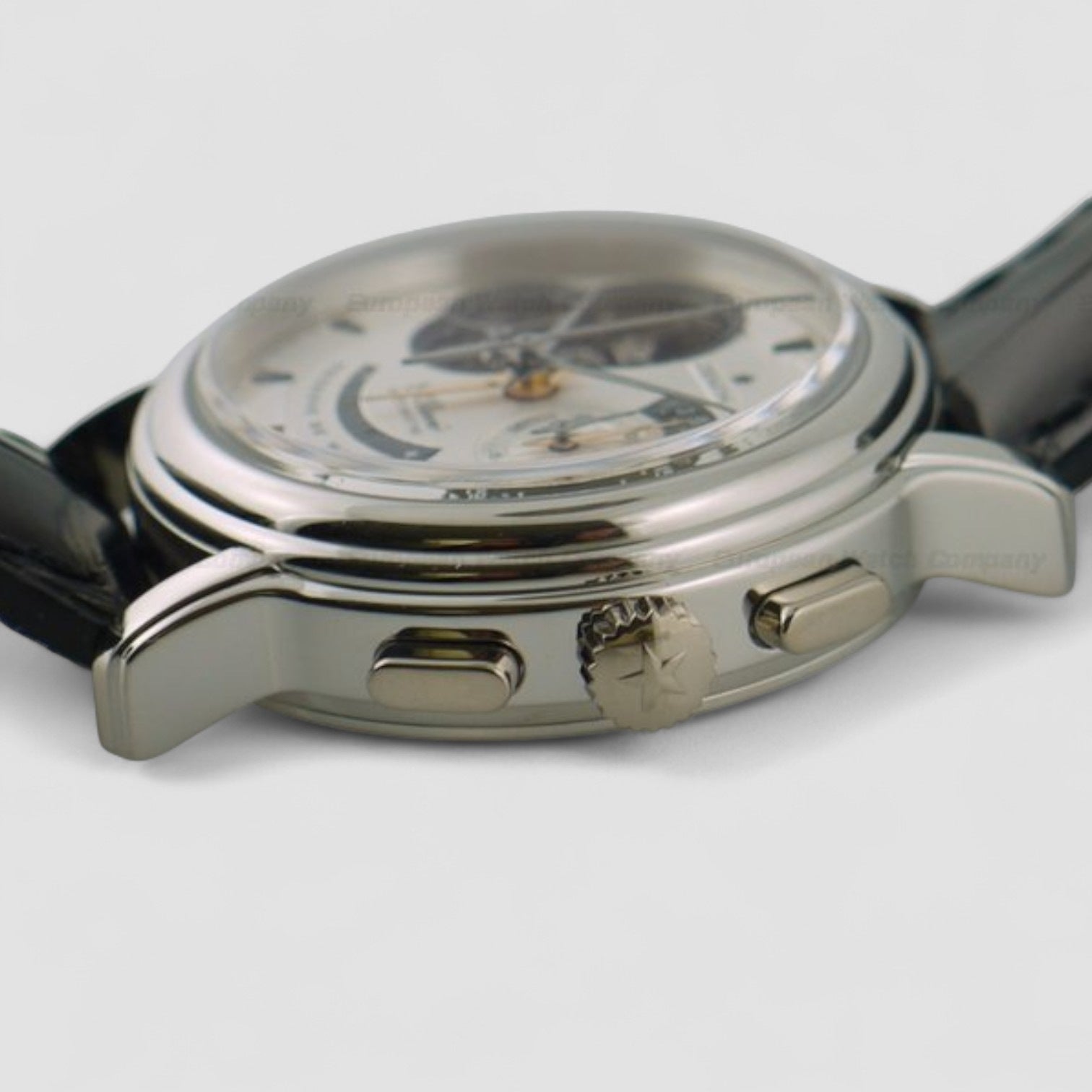 Chronomaster T Open Date Retrograde Platinum Silver Dial