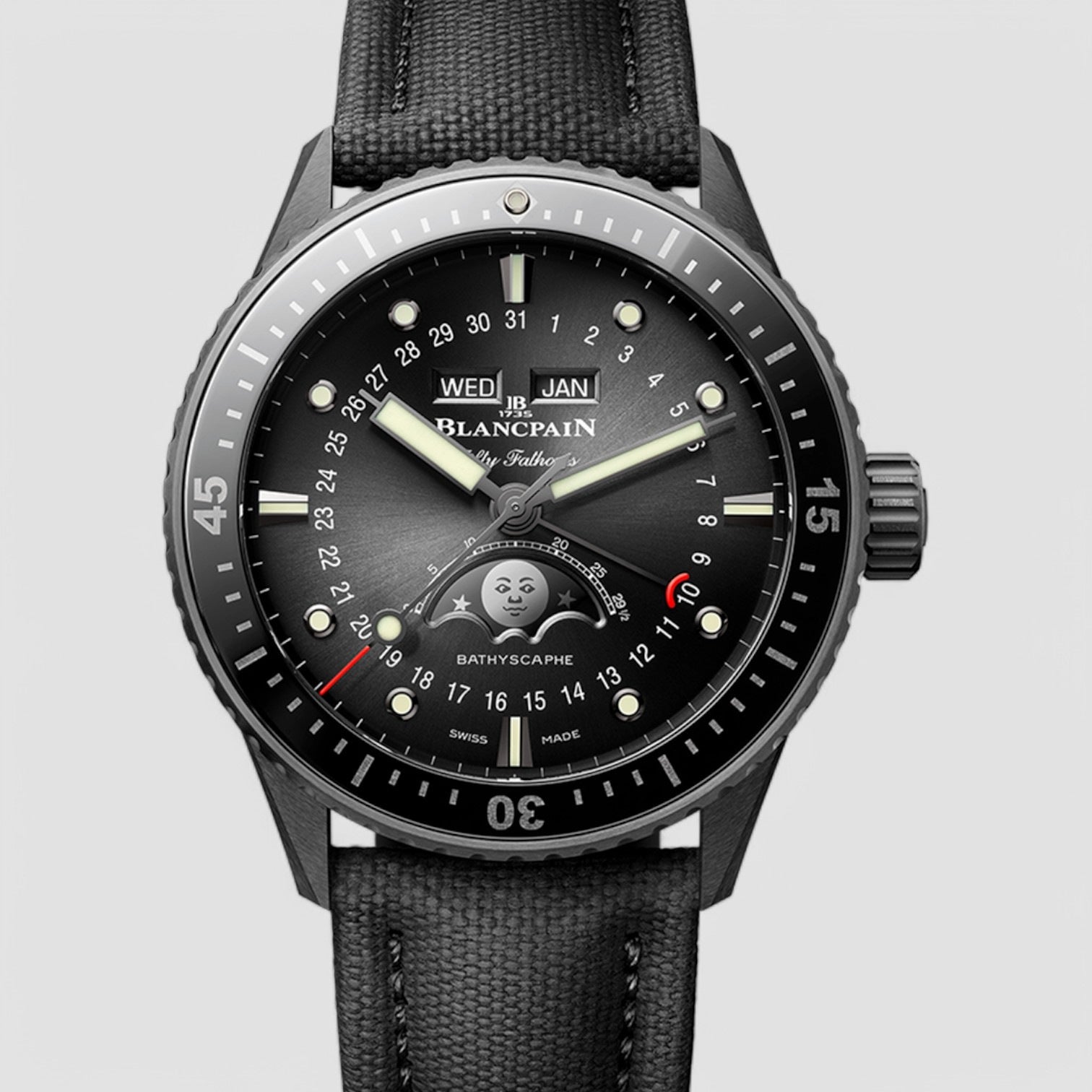 Bathyscaphe Quantième Complet Phases de Lune Ceramic 43.6mm