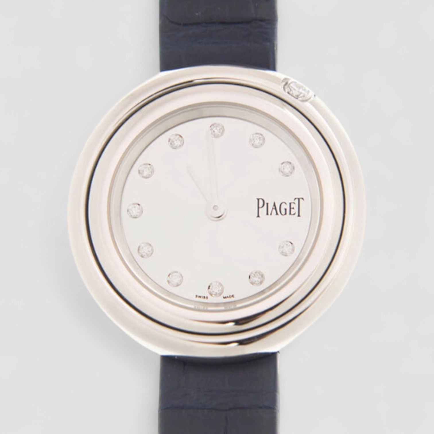 Possession Diamond Silver Dial Ladies Leather Watch