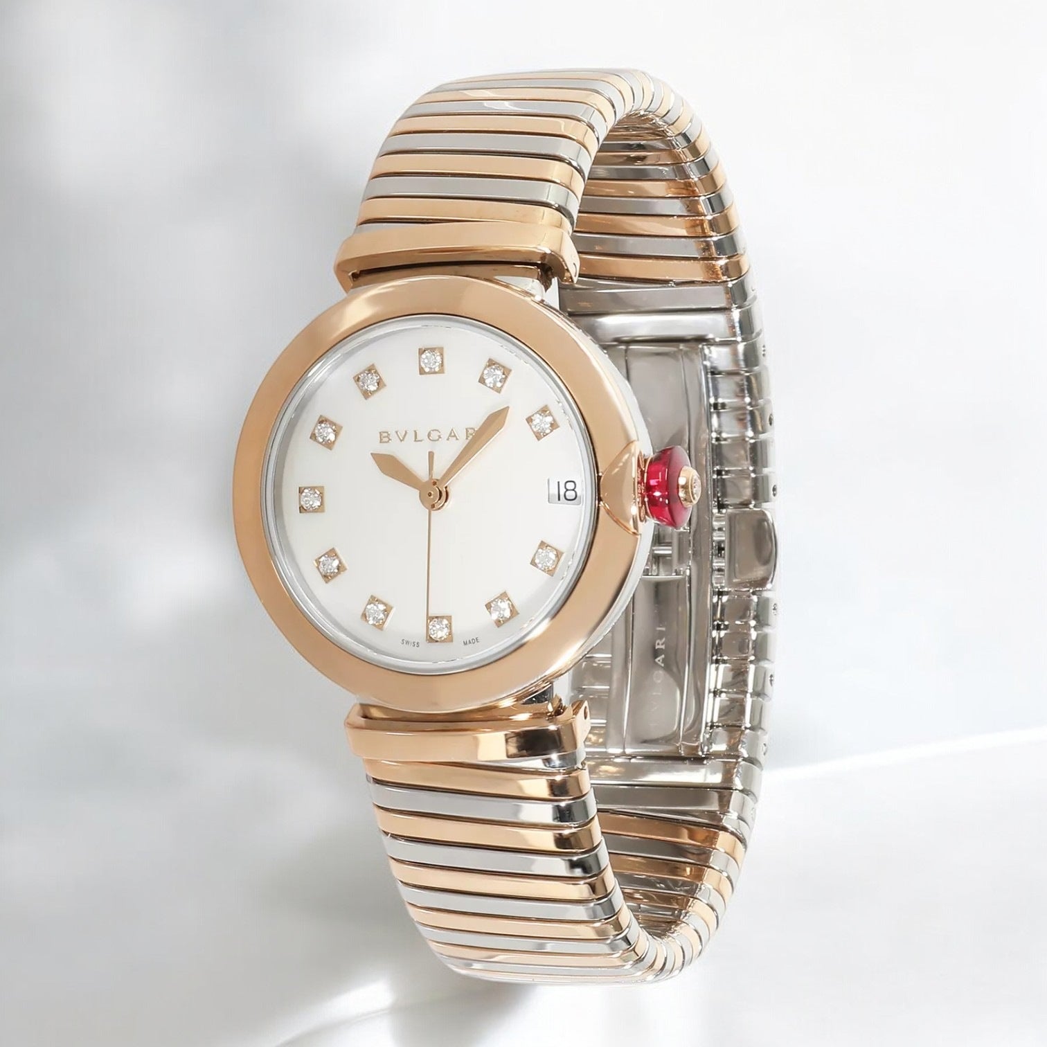 LVCEA Tubogas Mother of Pearl Diamond Dial