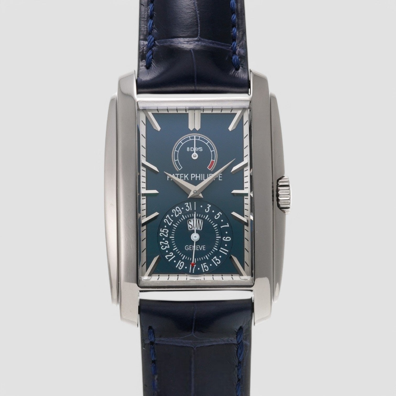 Gondolo 8 Day Manual Wind Blue Dial 18K White Gold