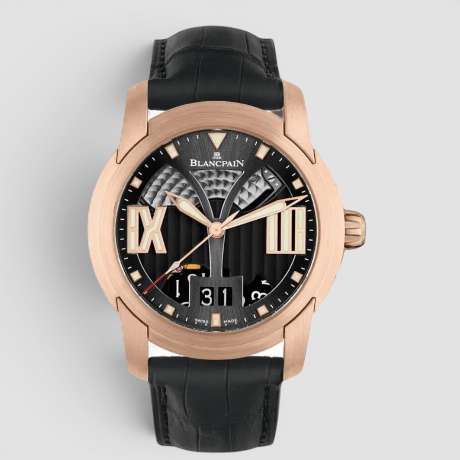 L-Evolution Grande Date 8 Days 43.5mm Rose Gold Black Dial