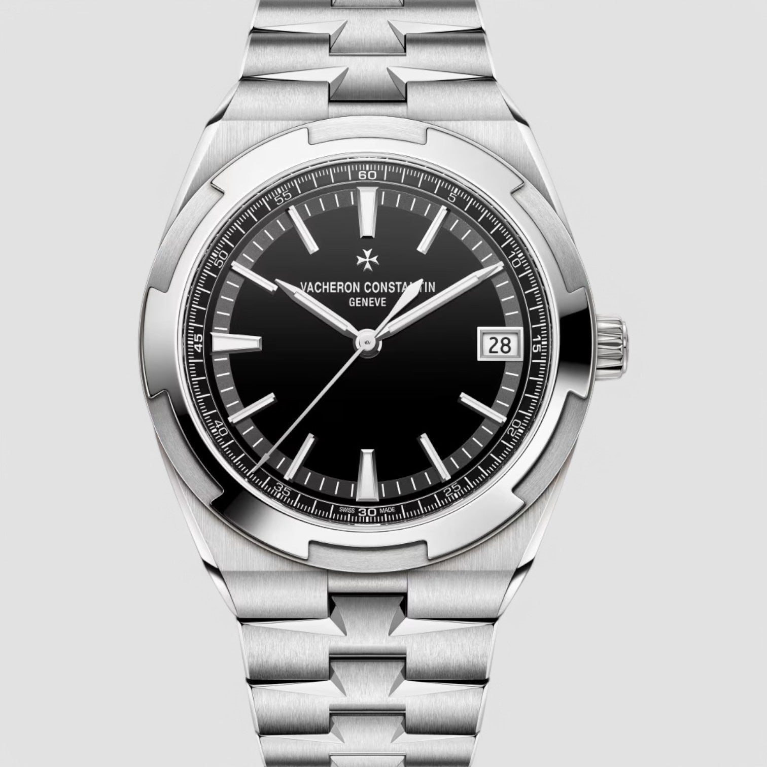 Overseas Self-Winding Steel 41mm Black Dial