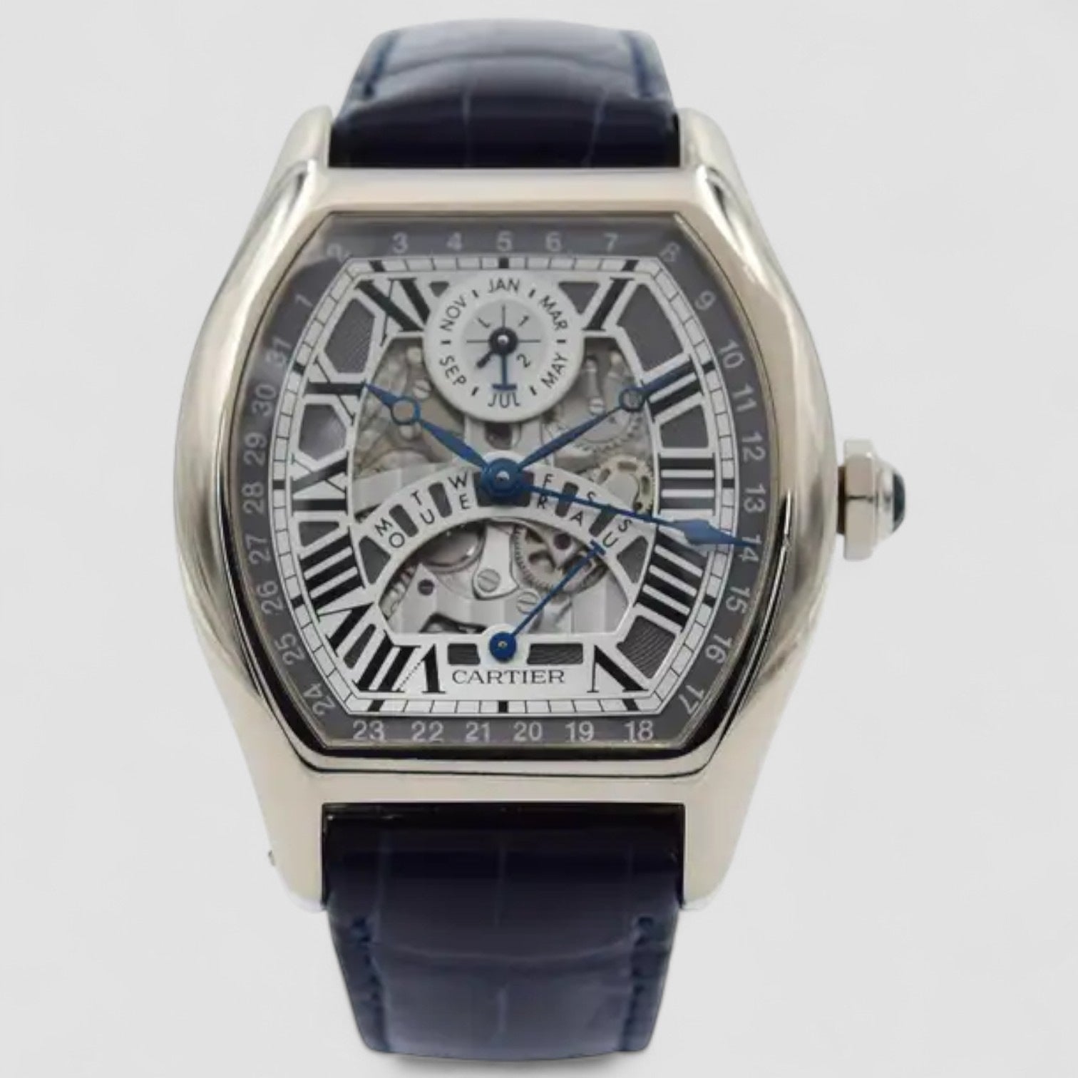 Tortue Perpetual Calendar in 18k White Gold