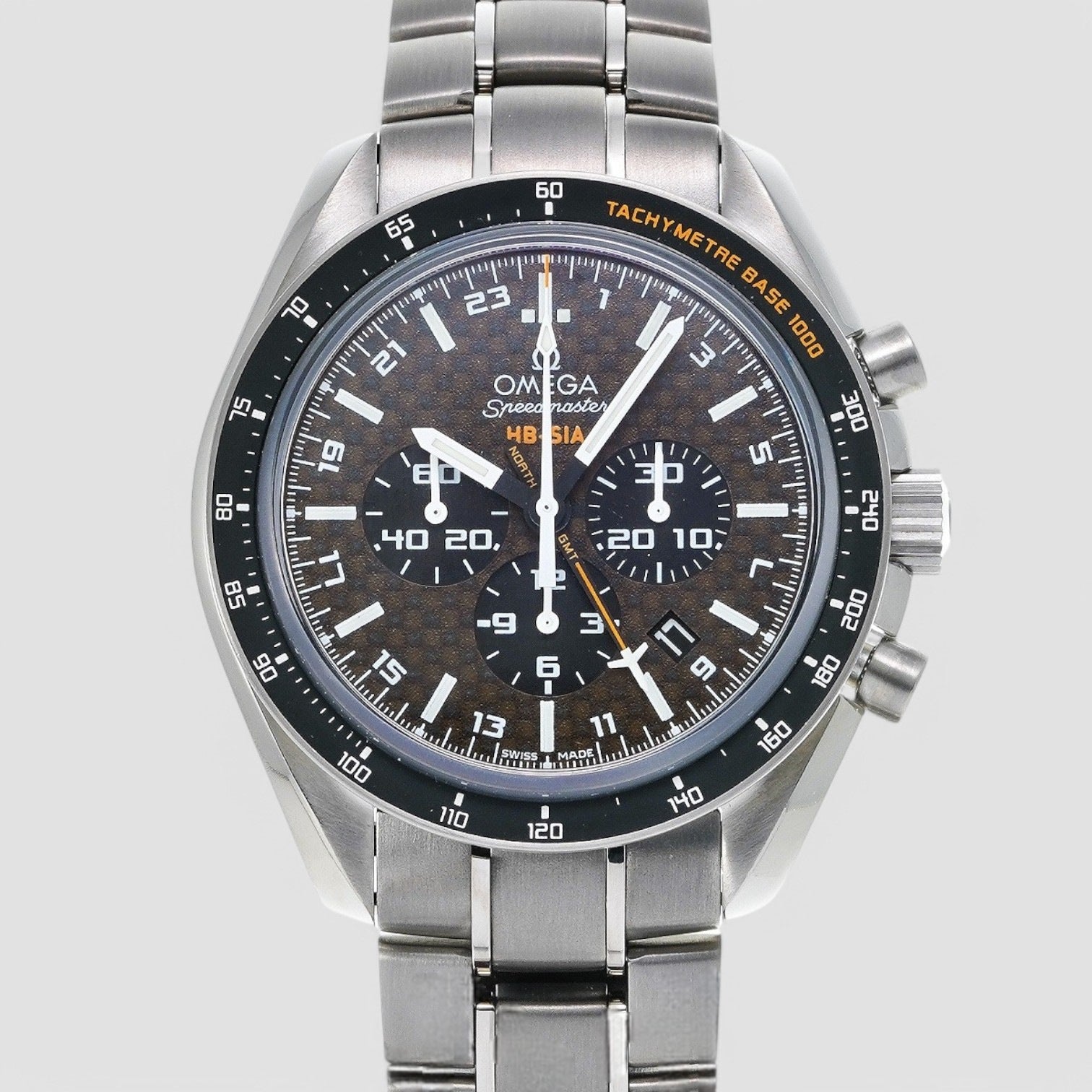 Speedmaster HB-SIA GMT Chronograph SOLAR IMPULSE Titanium / Carbon Fiber Description