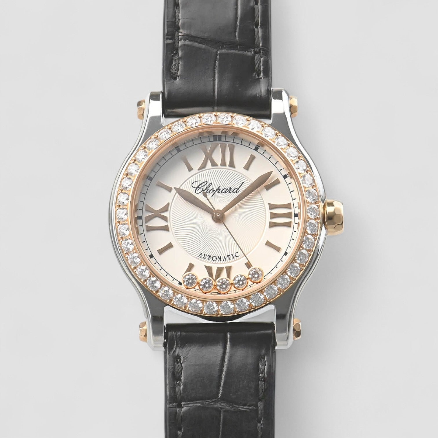 Happy Sport 30 MM Automatic Silver colored/Leather