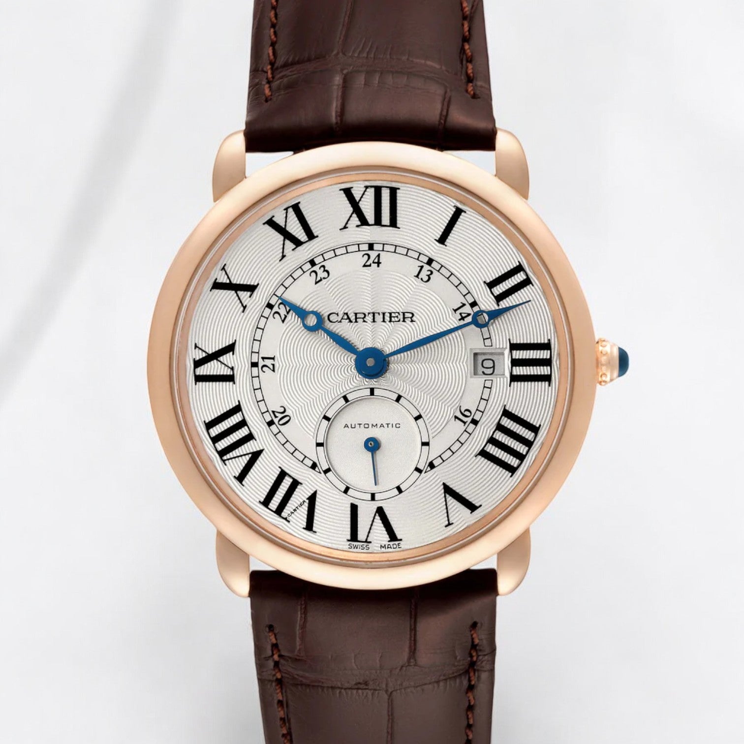 Ronde Louis Cartier 18k Rose Gold Automatic 40mm