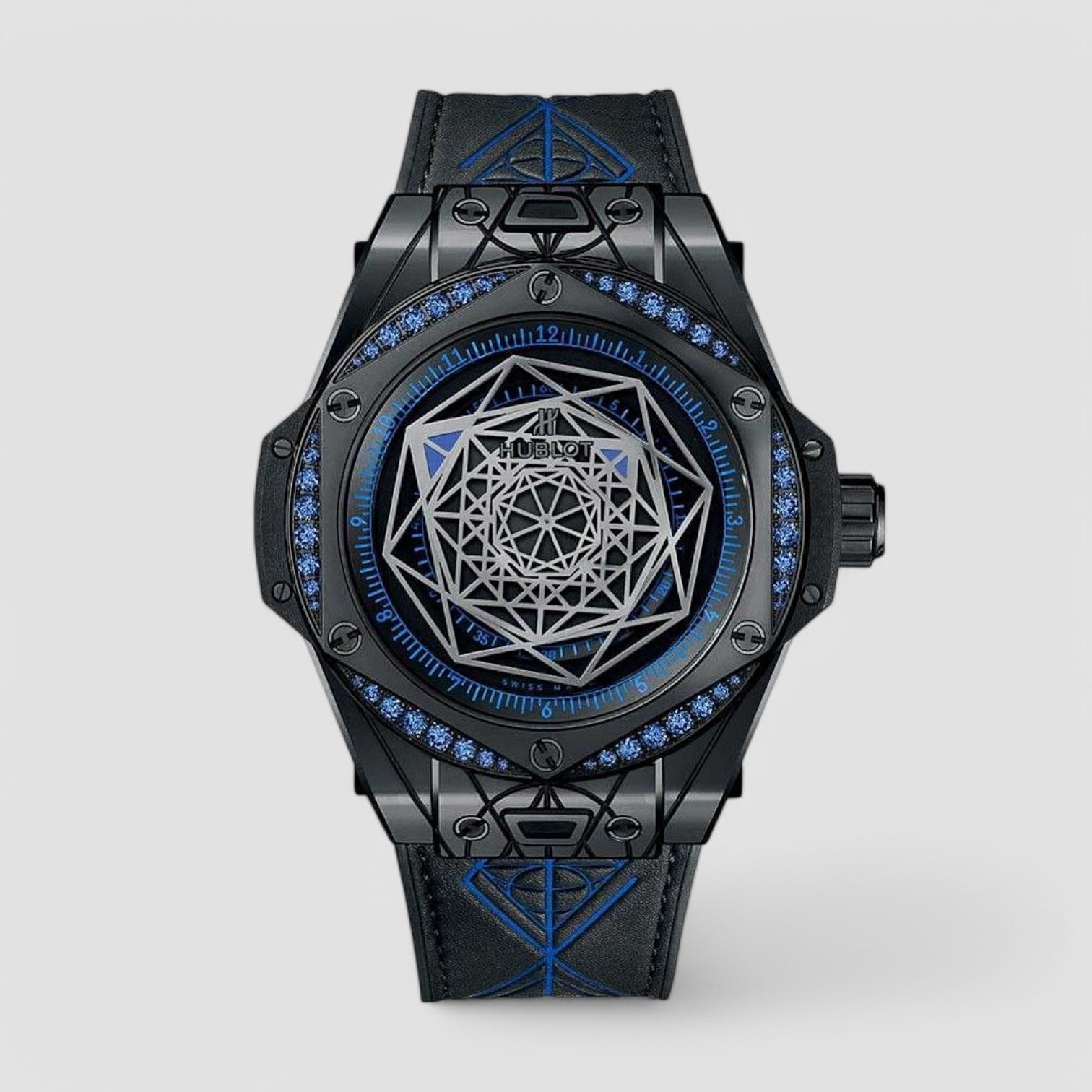 Big Bang Sang Bleu All Black Blue 39mm Men's Watch