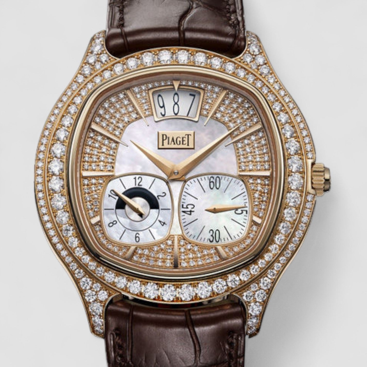 Emperador Mother of Pearl 18kt Rose Gold Diamond Men's Watch