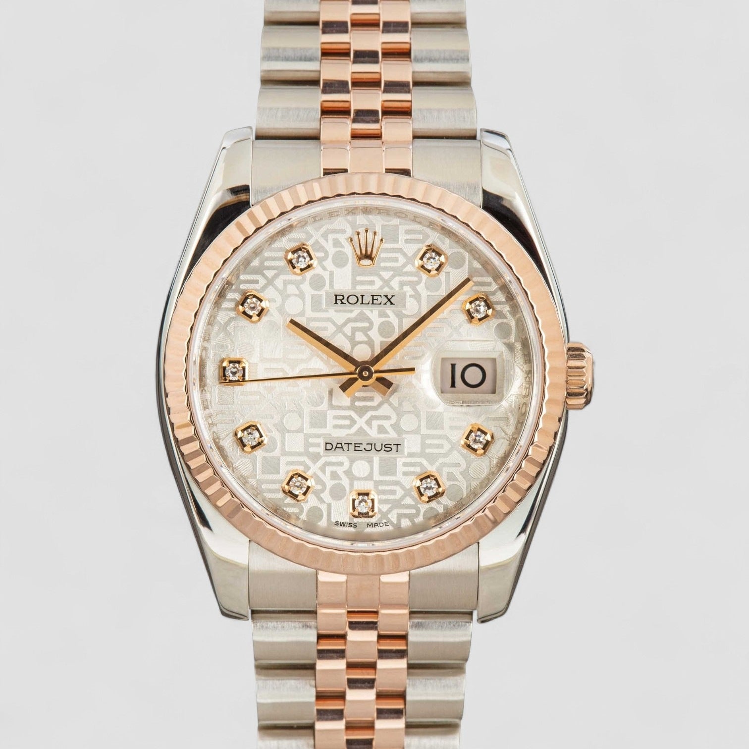 Diamond Datejust Two-Tone Everose