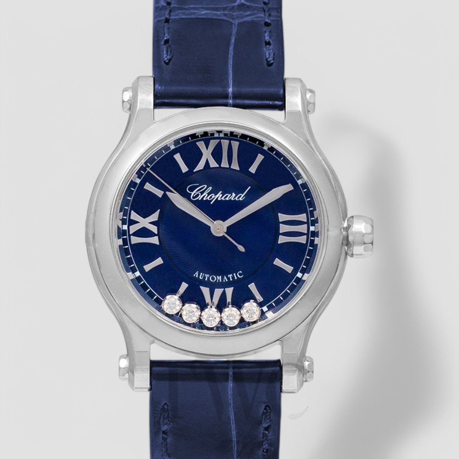 Happy Sport Automatic Blue Dial Diamonds Ladies Watch