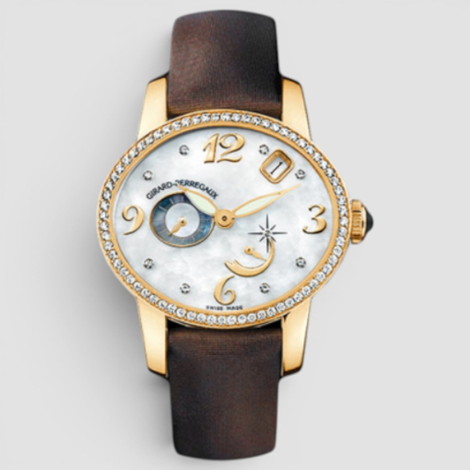 Cat’s Eye 18K Rose Gold Mother-of-Pearl Diamond Dial