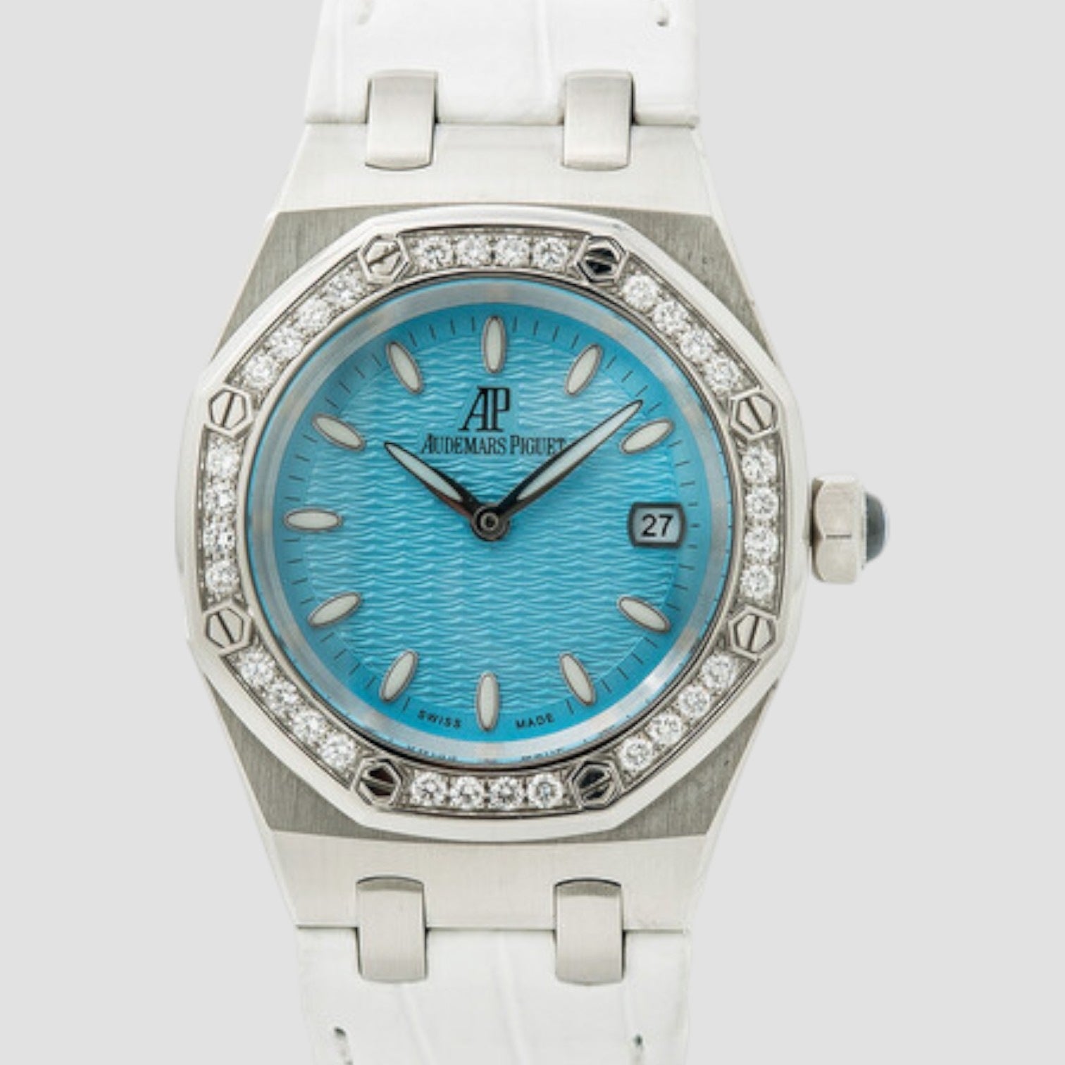 Royal Oak Diamond Blue Dial Ladies Watch