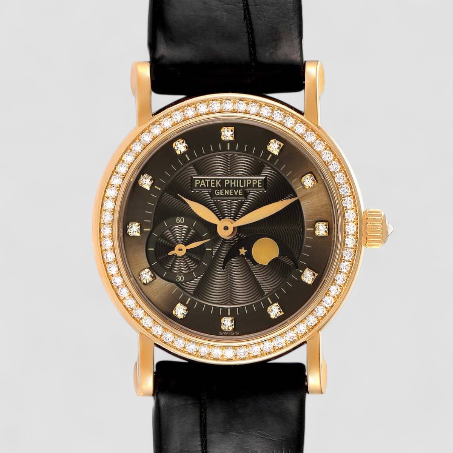 Calatrava Yellow Gold Bronze Diamond Dial Ladies Watch