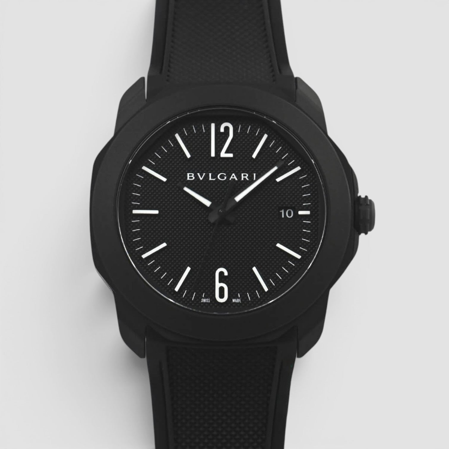 Octo Roma 41mm Stainless Steel Black Dial