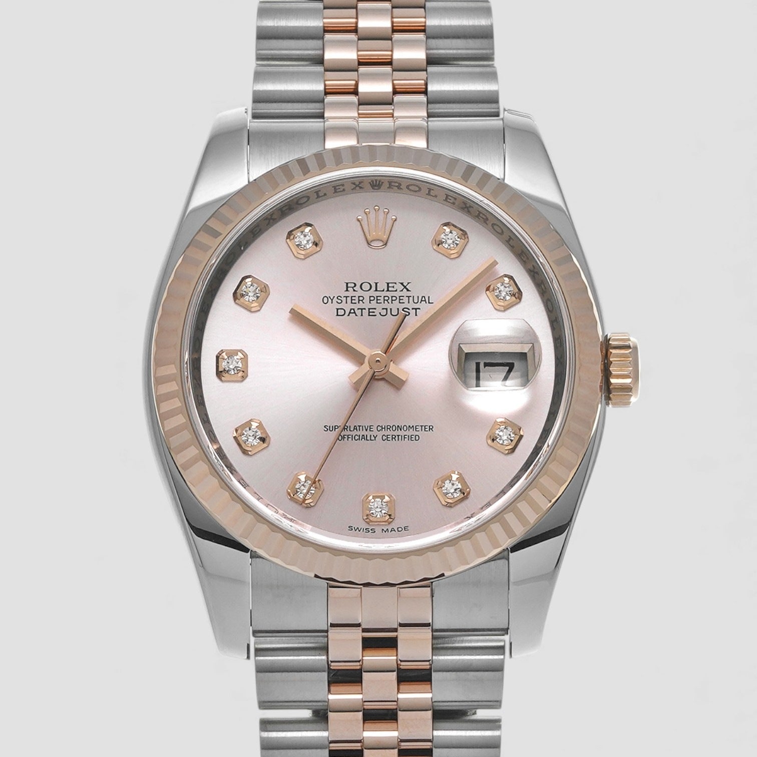 Datejust 36 Pink Diamond Dial Watch